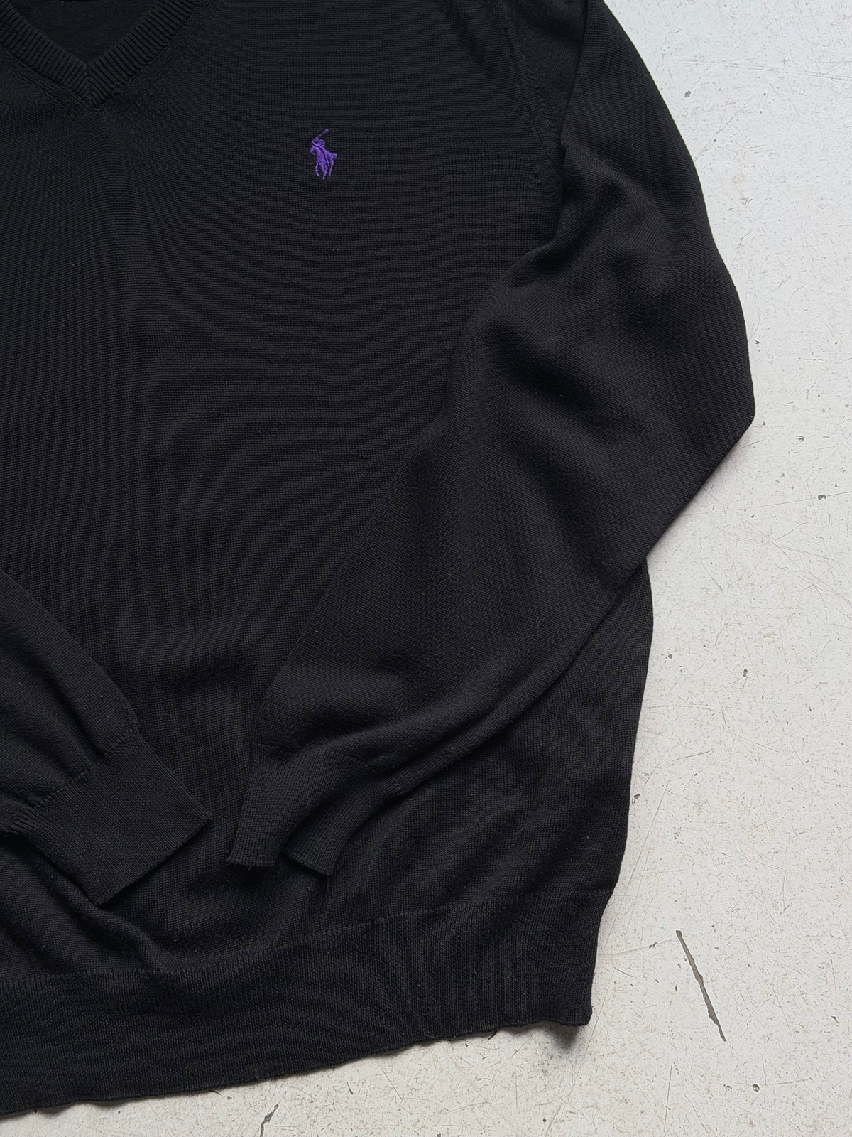 Polo Ralph Lauren | V-neck strik | Sort | L