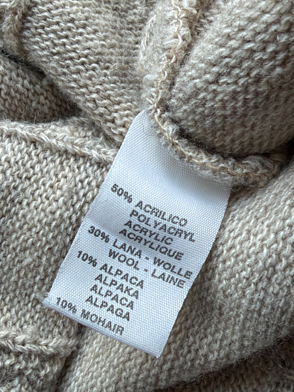 Frank Alex | Vintage mønsterstrik | Beige multicolor | M