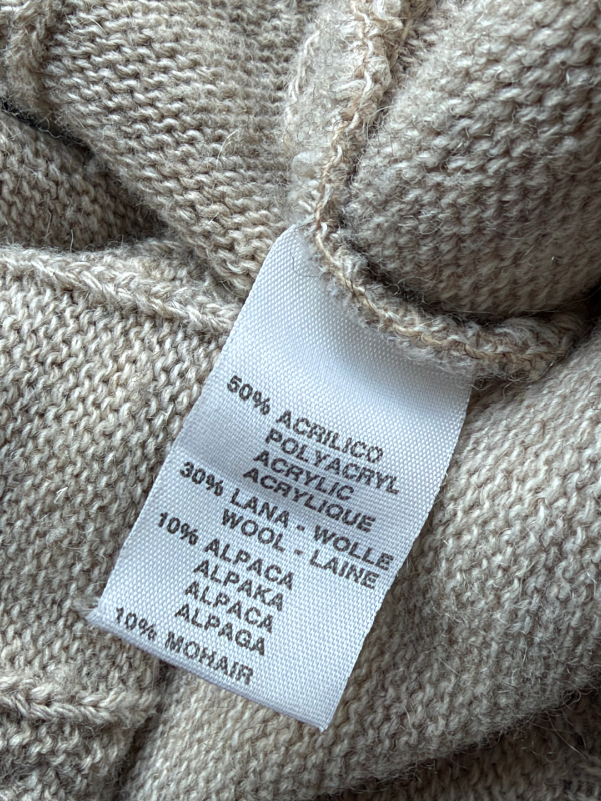 Frank Alex | Vintage mønsterstrik | Beige multicolor | M