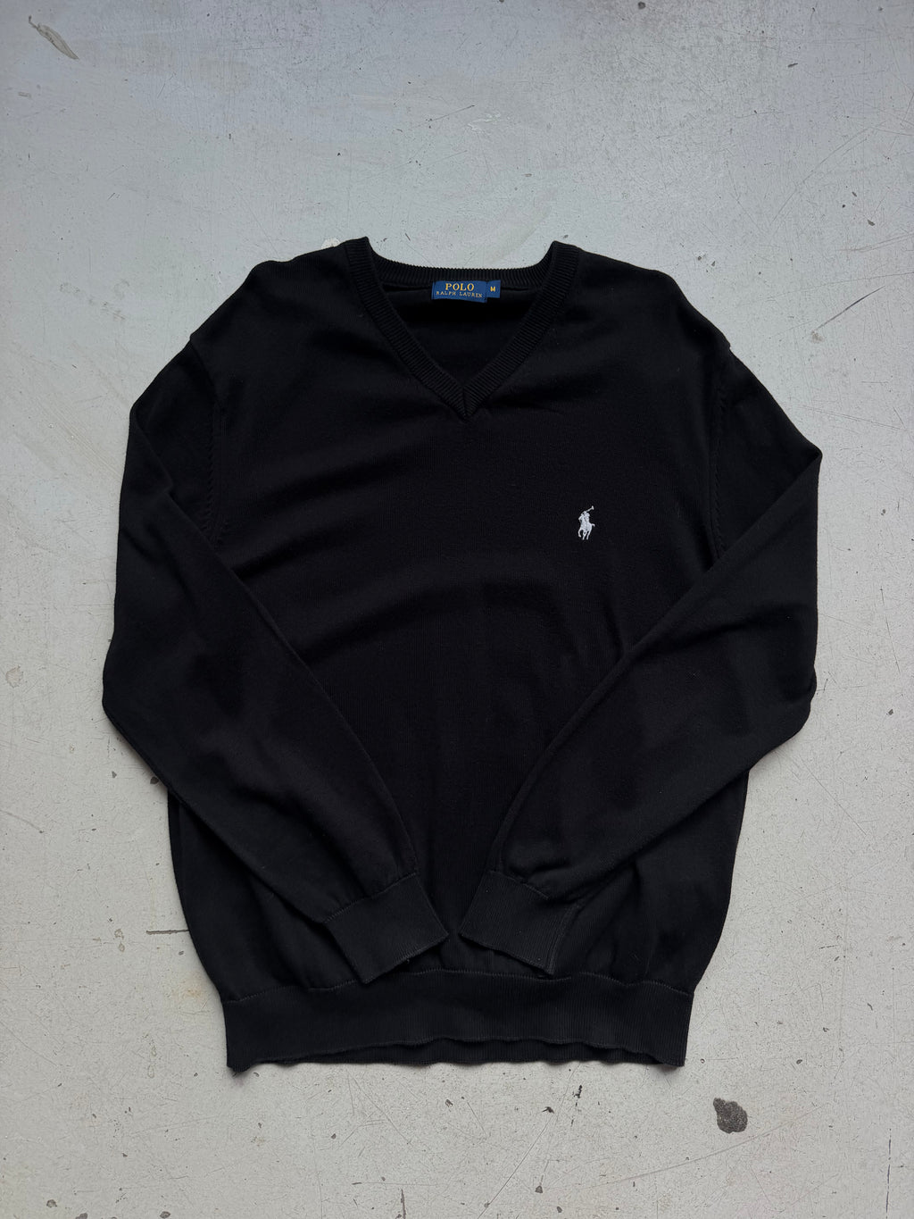 Polo Ralph Lauren | V-neck striktrøje | Sort | M