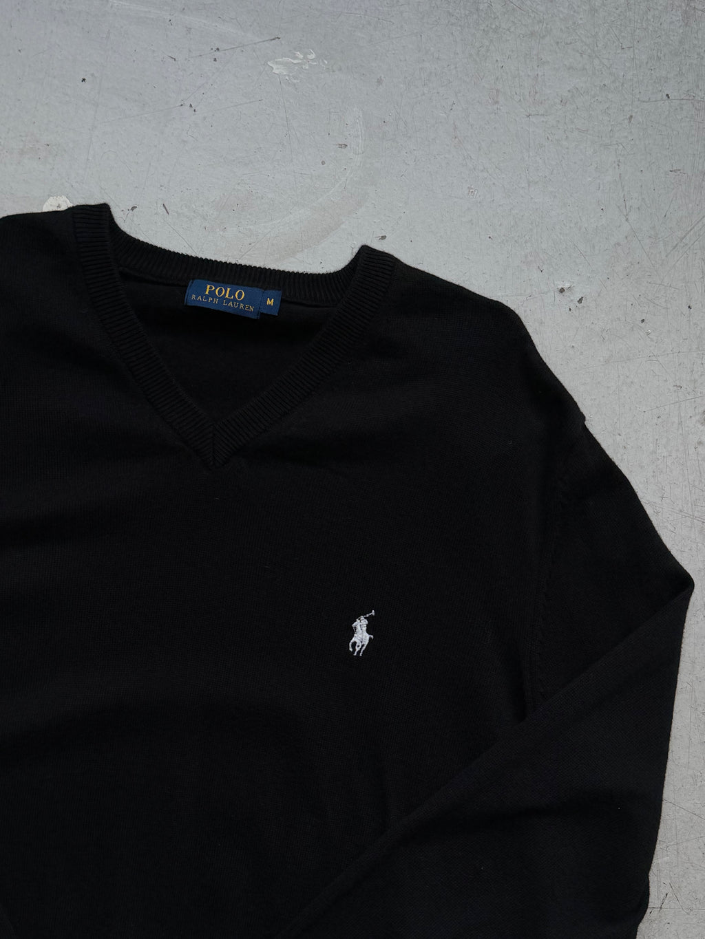 Polo Ralph Lauren | V-neck striktrøje | Sort | M