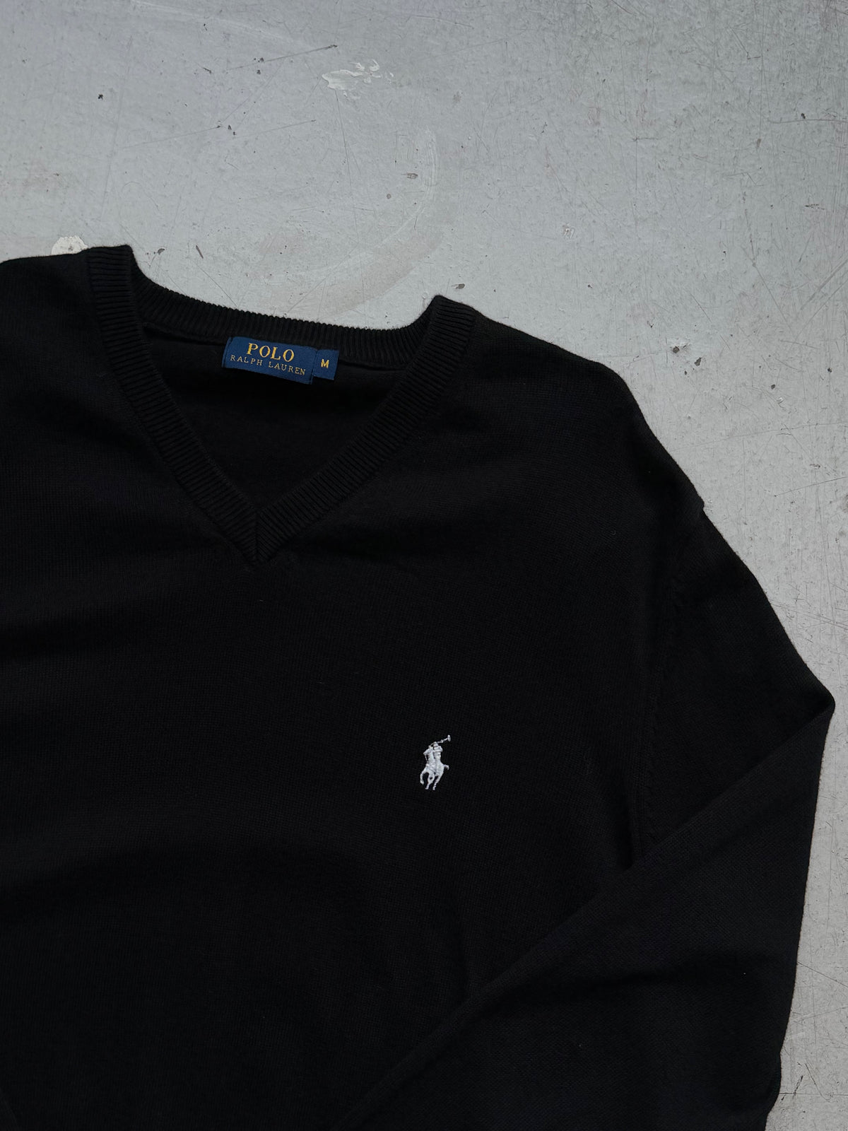Polo Ralph Lauren | V-neck striktrøje | Sort | M