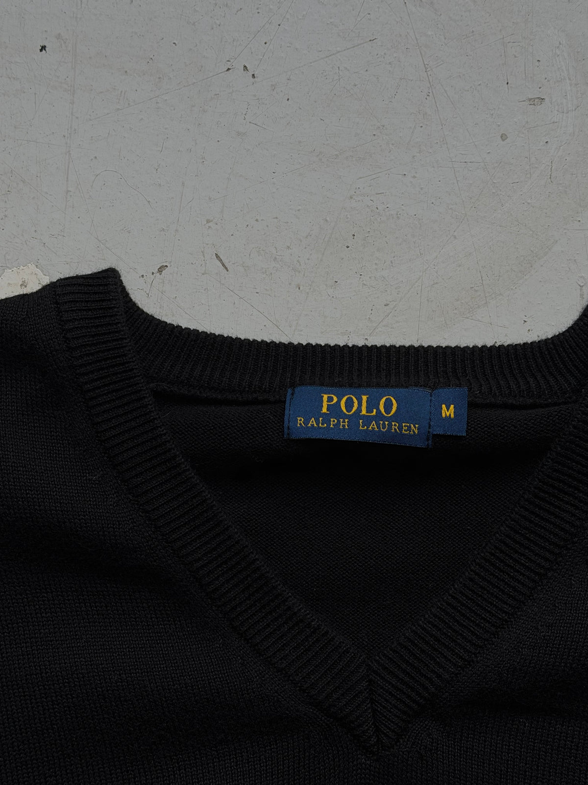 Polo Ralph Lauren | V-neck striktrøje | Sort | M