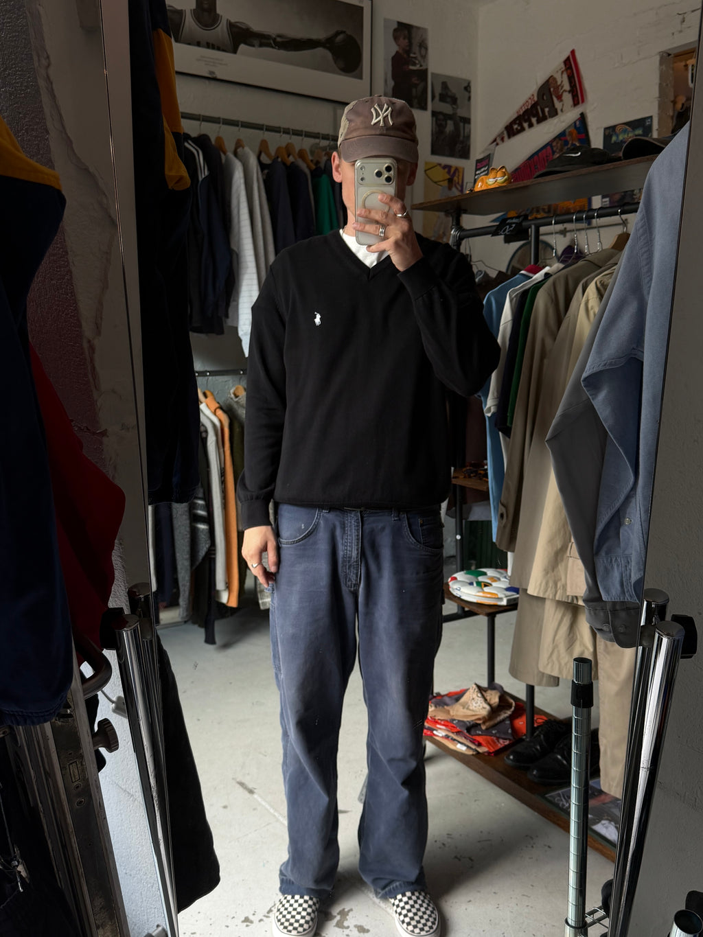 Polo Ralph Lauren | V-neck striktrøje | Sort | M
