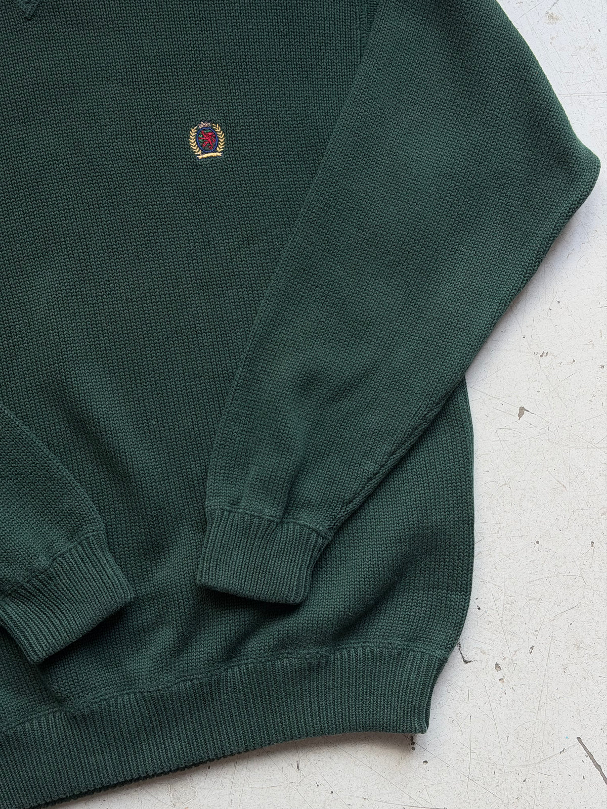 Tommy Hilfiger | Vintage striktrøje | Mørkegrøn | M