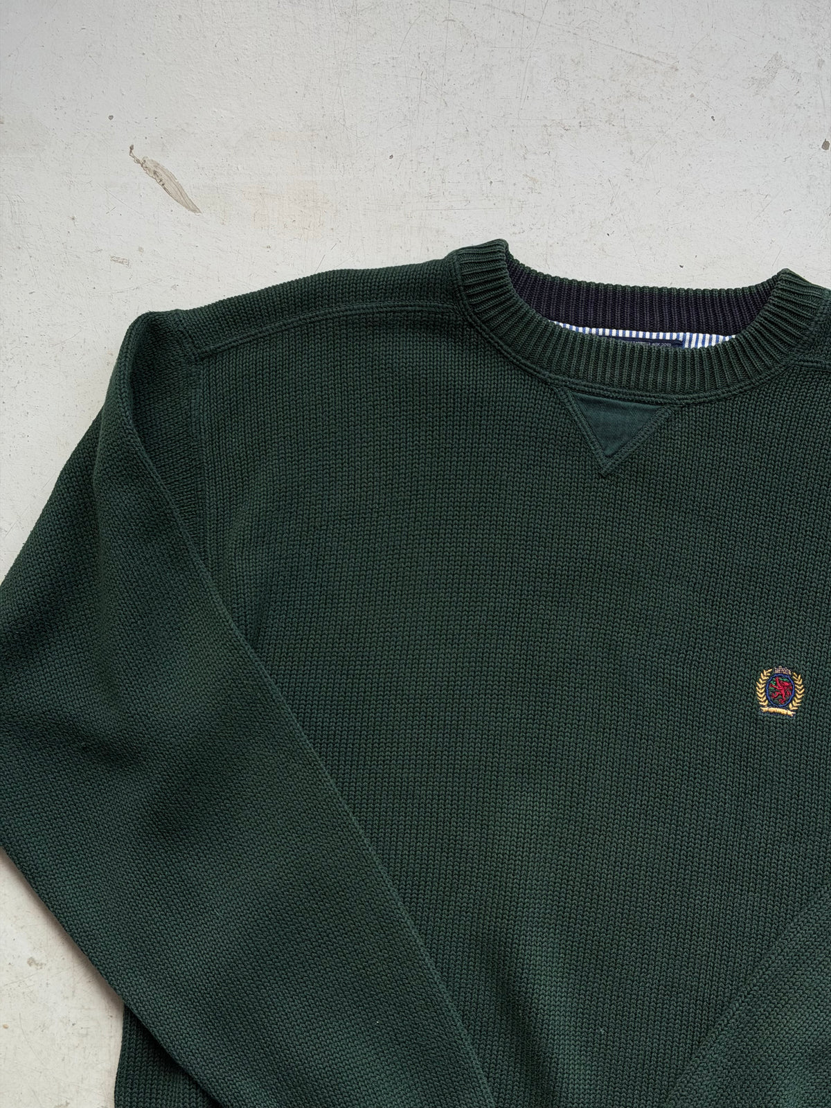 Tommy Hilfiger | Vintage striktrøje | Mørkegrøn | M