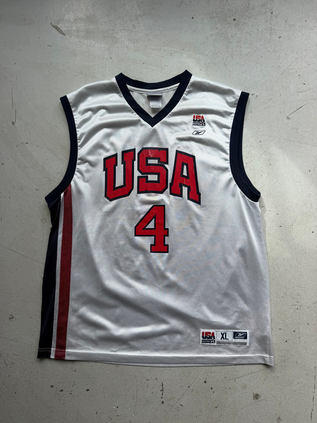 Reebok | USA Basketball Iverson #4 jersey | Hvid | XL