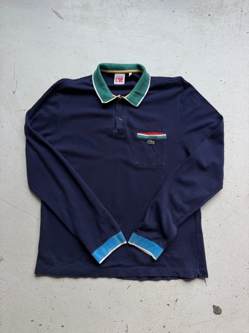 Lacoste L!VE | Langærmet polo | Navy | M