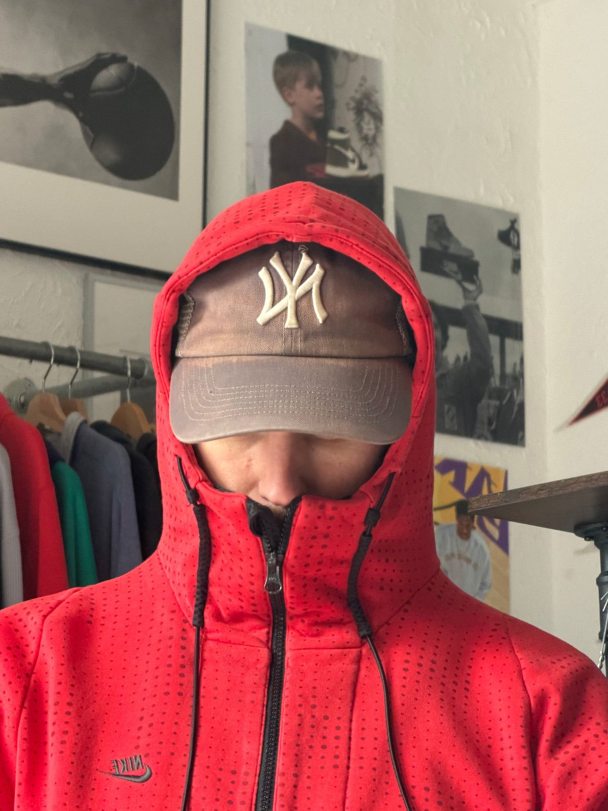 Nike Sportswear | Vintage 1/4 Zip Hoodie | Rød | S