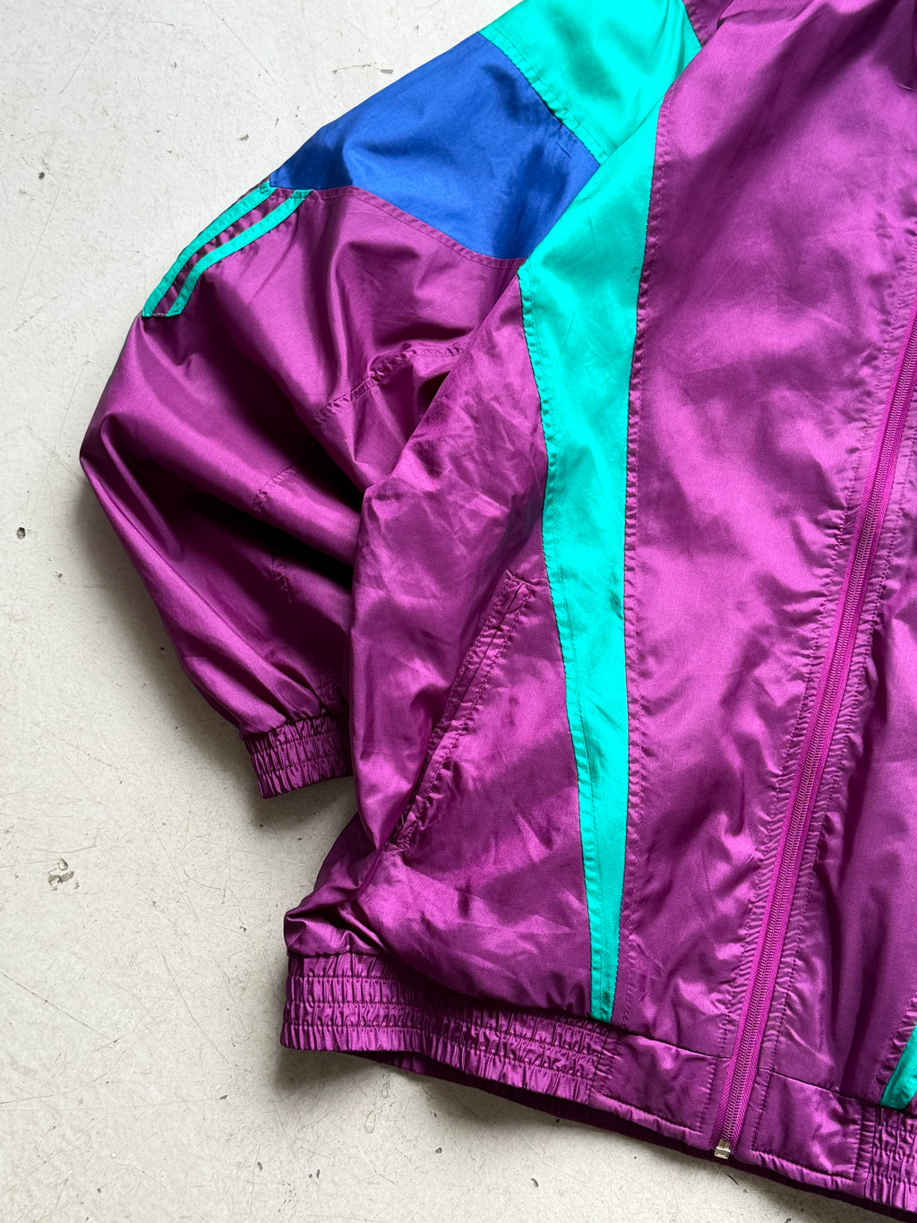 Adidas | Vintage 90s Track Jacket | Lilla/Grøn | M