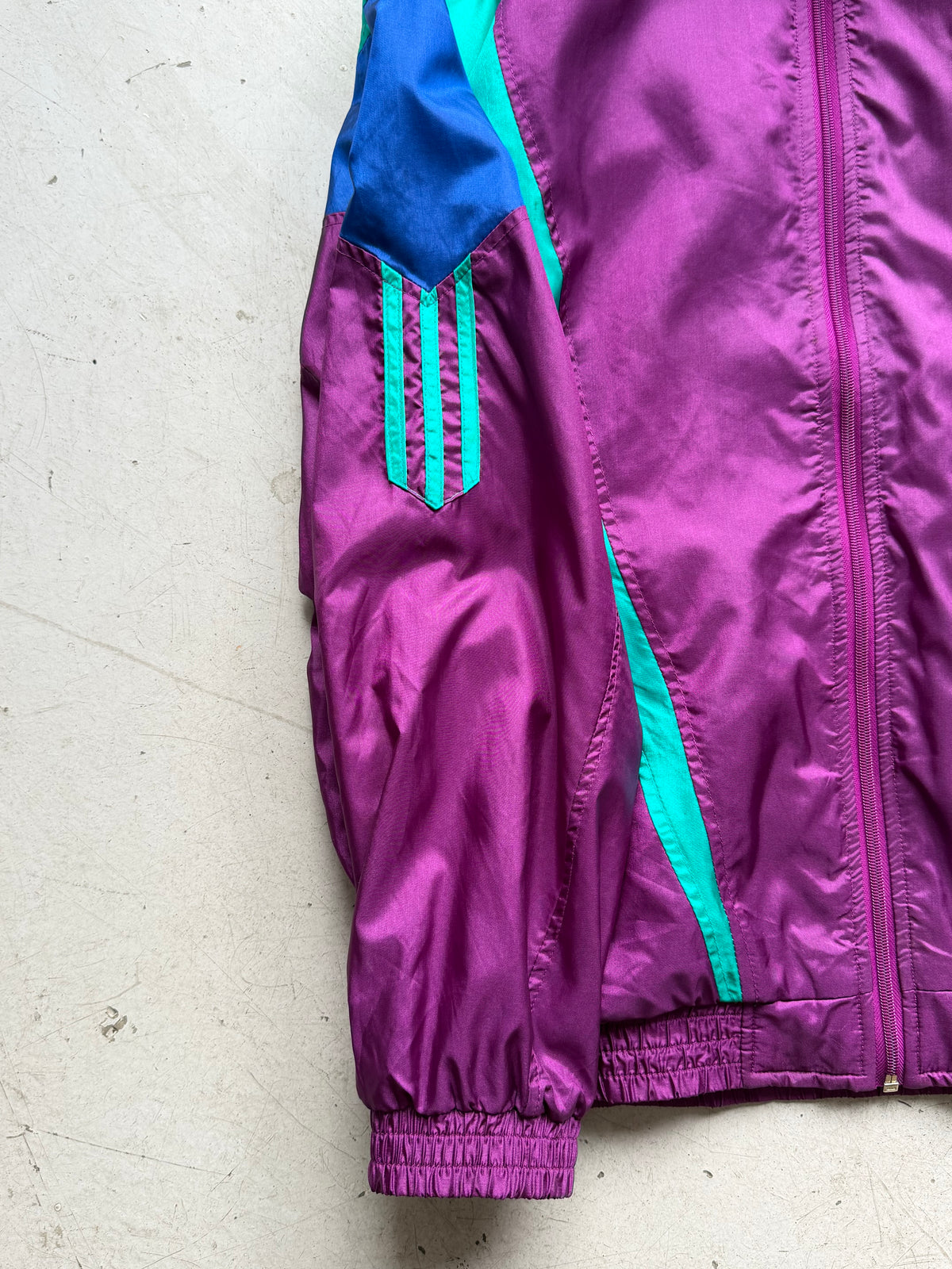Adidas | Vintage 90s Track Jacket | Lilla/Grøn | M