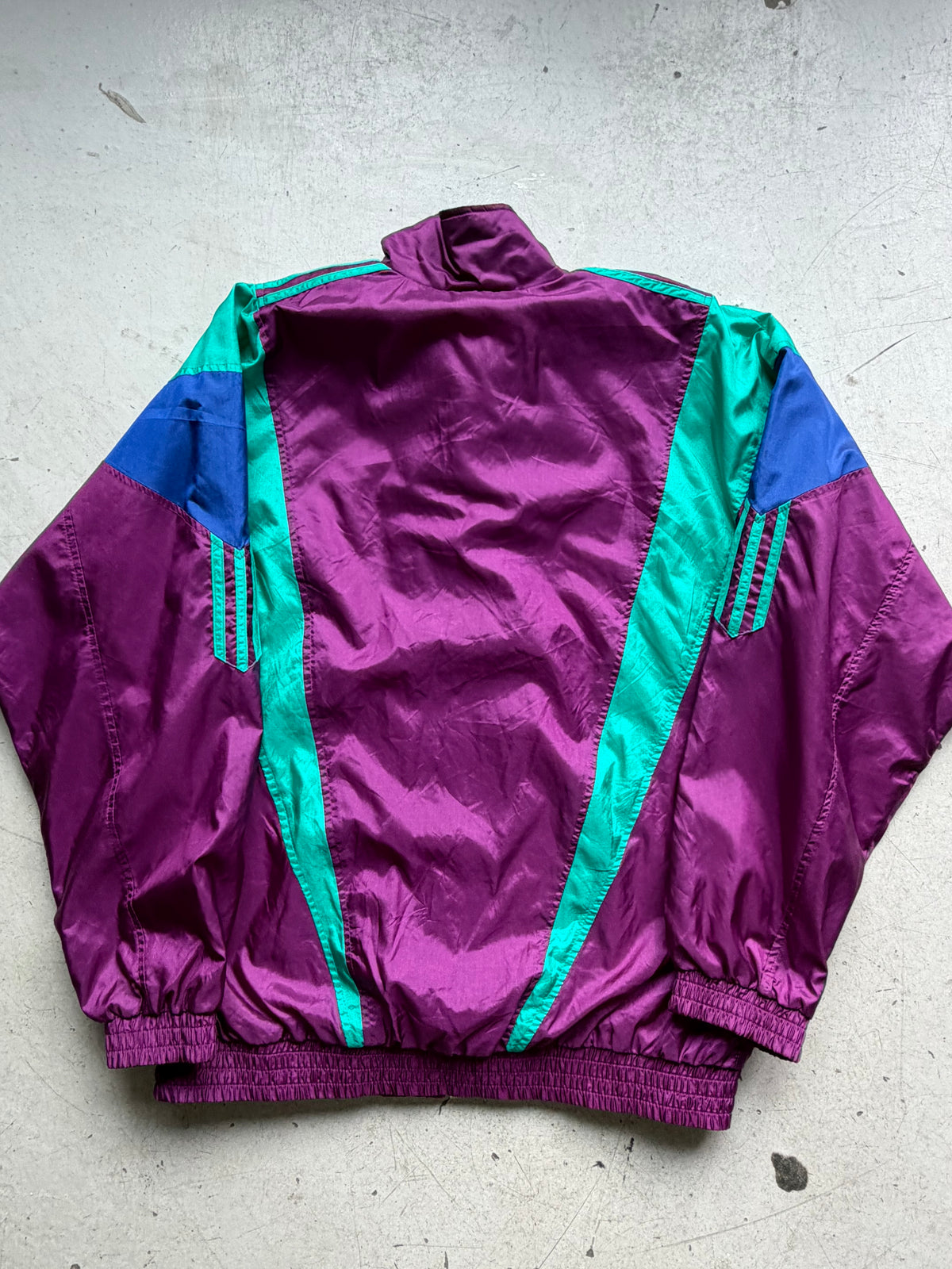 Adidas | Vintage 90s Track Jacket | Lilla/Grøn | M