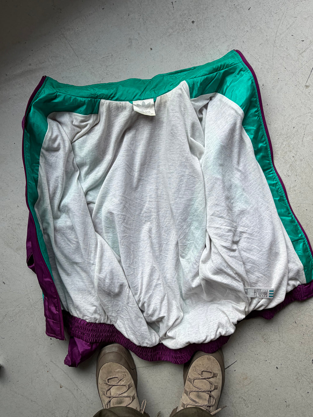 Adidas | Vintage 90s Track Jacket | Lilla/Grøn | M