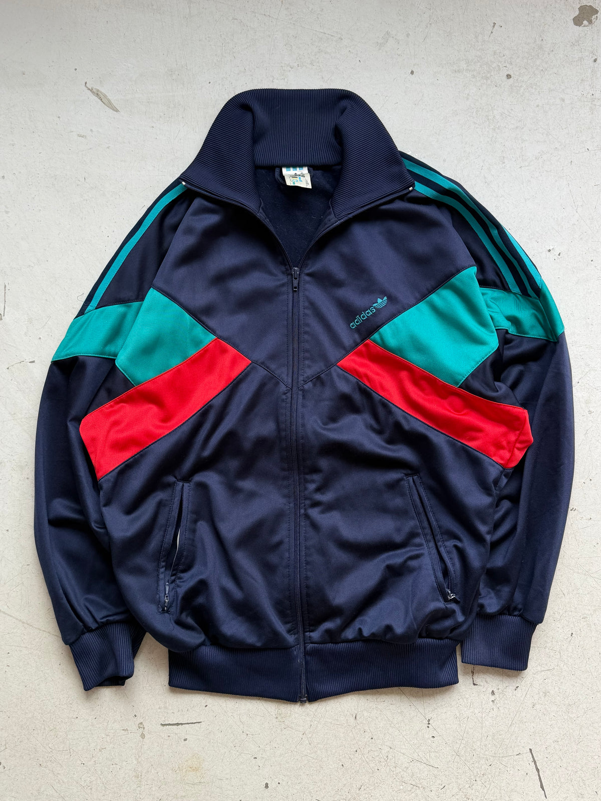 Adidas | Vintage Track Jacket | Navy/Grøn/Rød | M