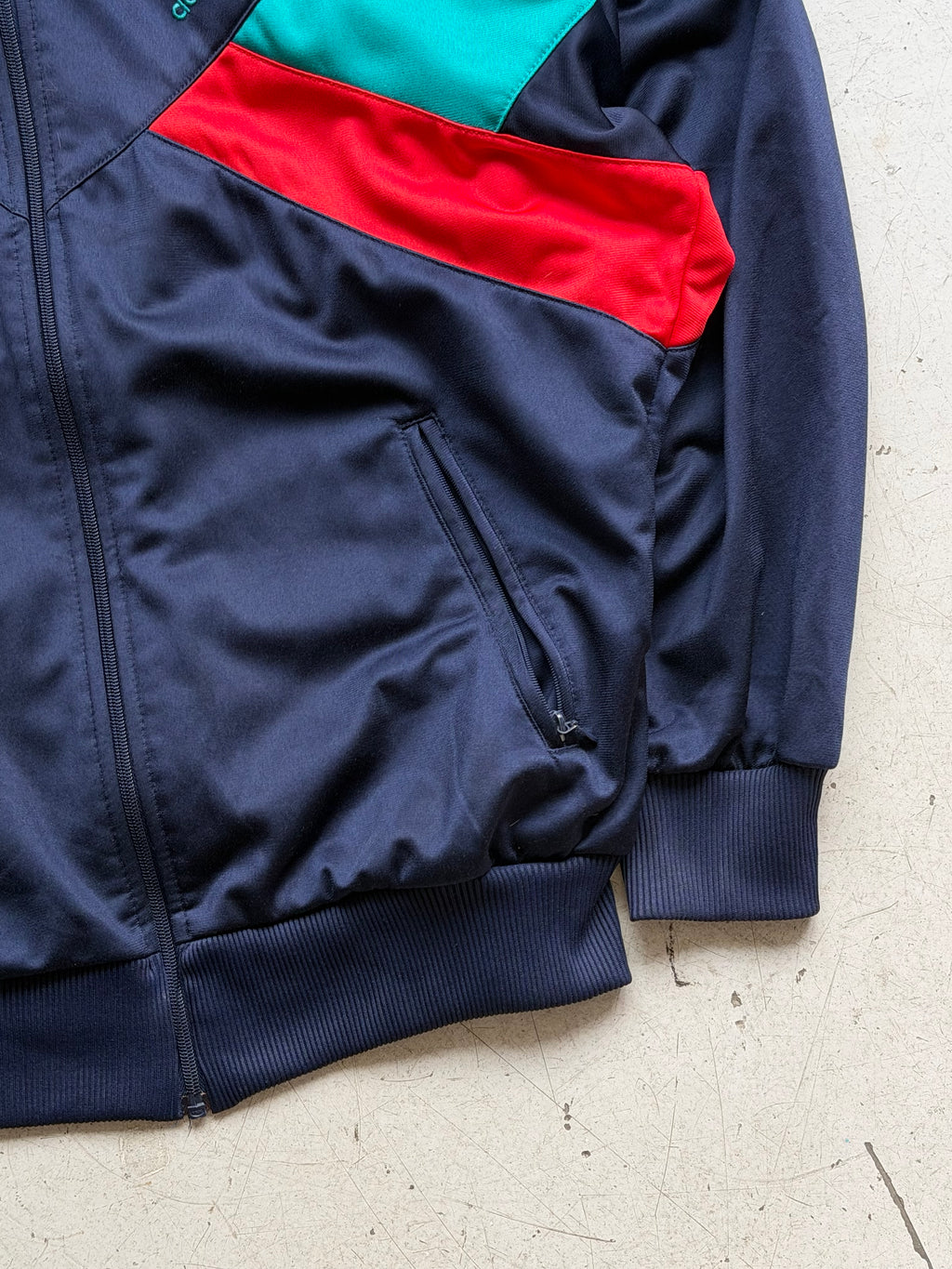 Adidas | Vintage Track Jacket | Navy/Grøn/Rød | M