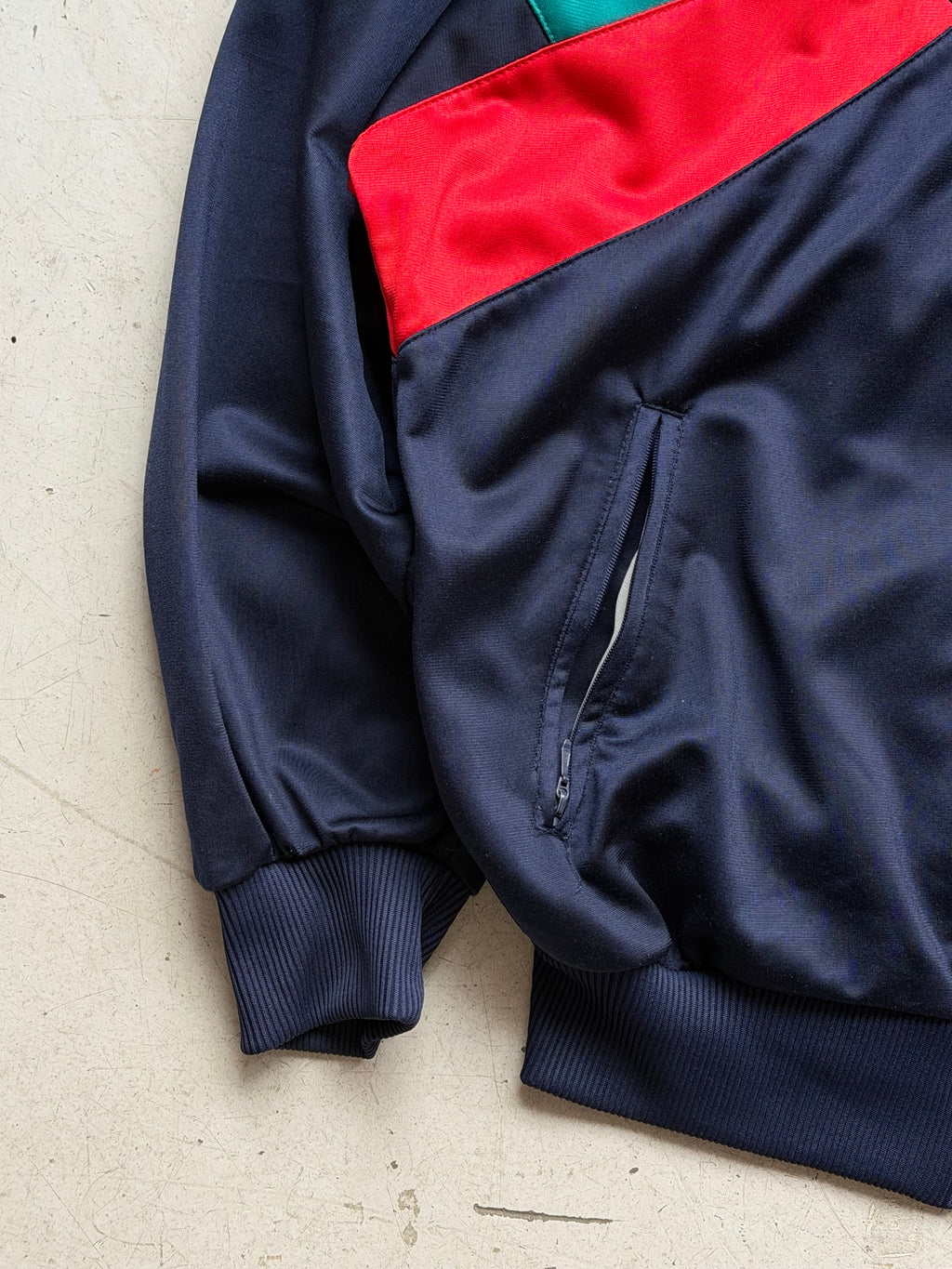 Adidas | Vintage Track Jacket | Navy/Grøn/Rød | M