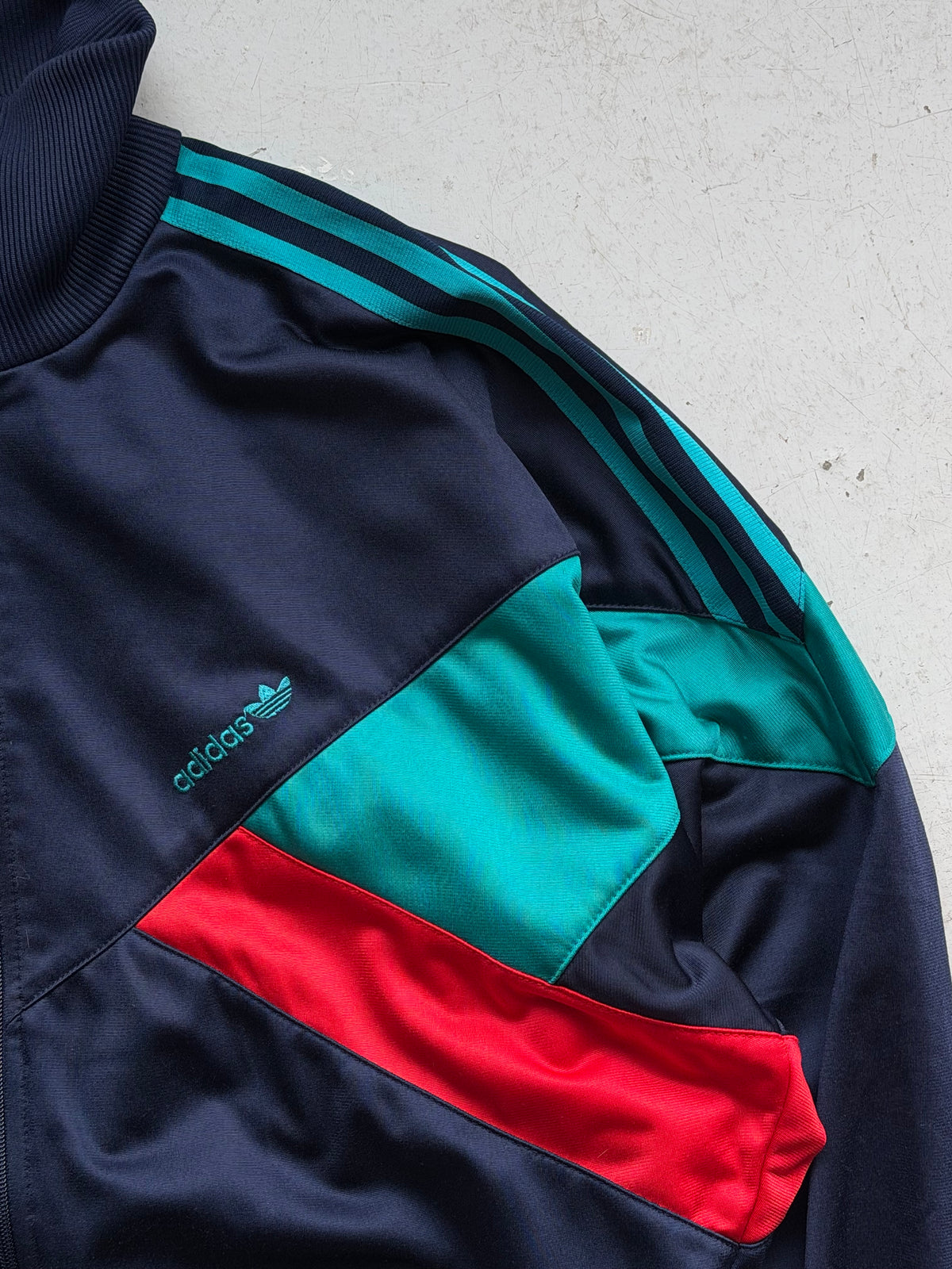 Adidas | Vintage Track Jacket | Navy/Grøn/Rød | M