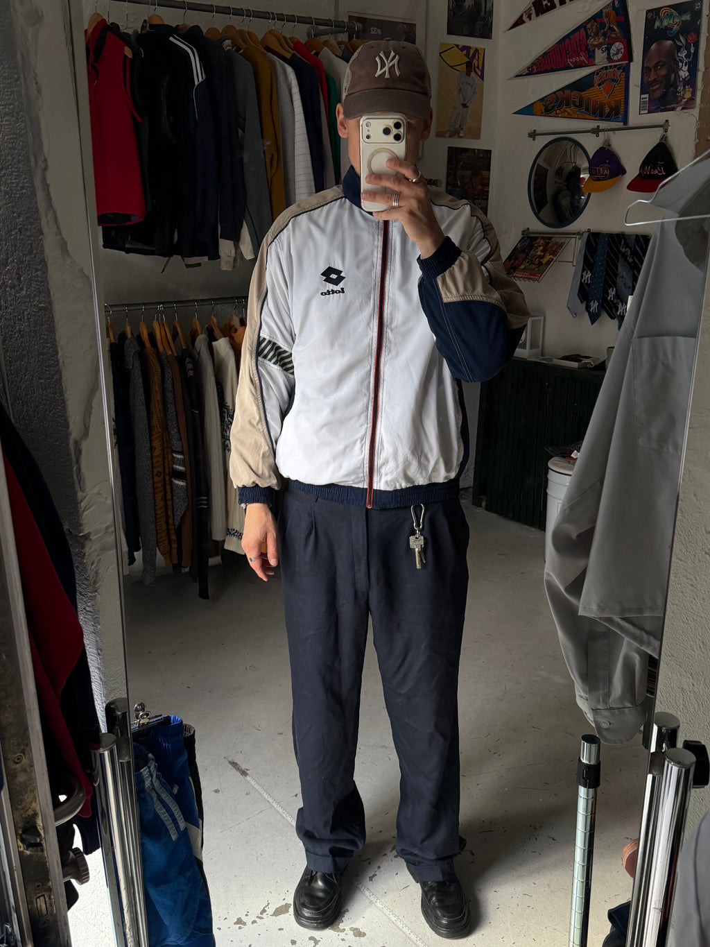 Lotto | Vintage tennis track jacket | Hvid | L