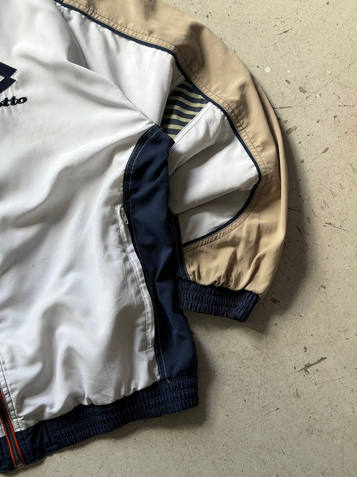 Lotto | Vintage tennis track jacket | Hvid | L
