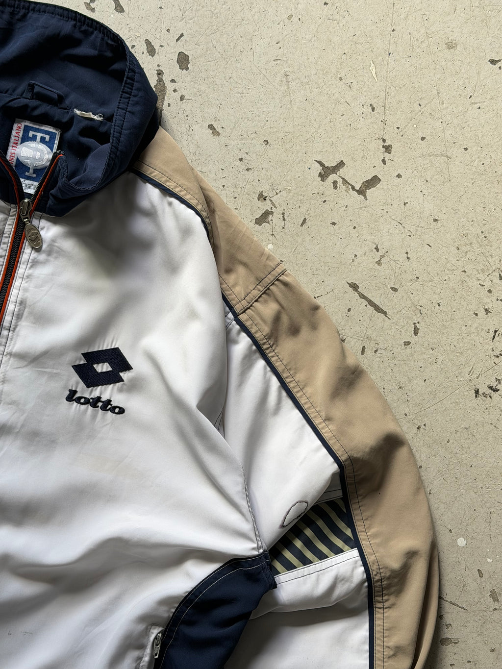 Lotto | Vintage tennis track jacket | Hvid | L