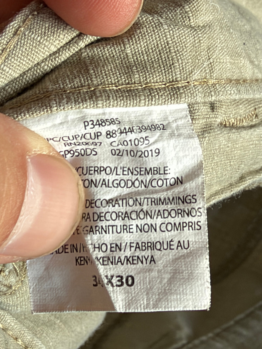 Dickies | Ripstop work pants | Beige | W34 L30