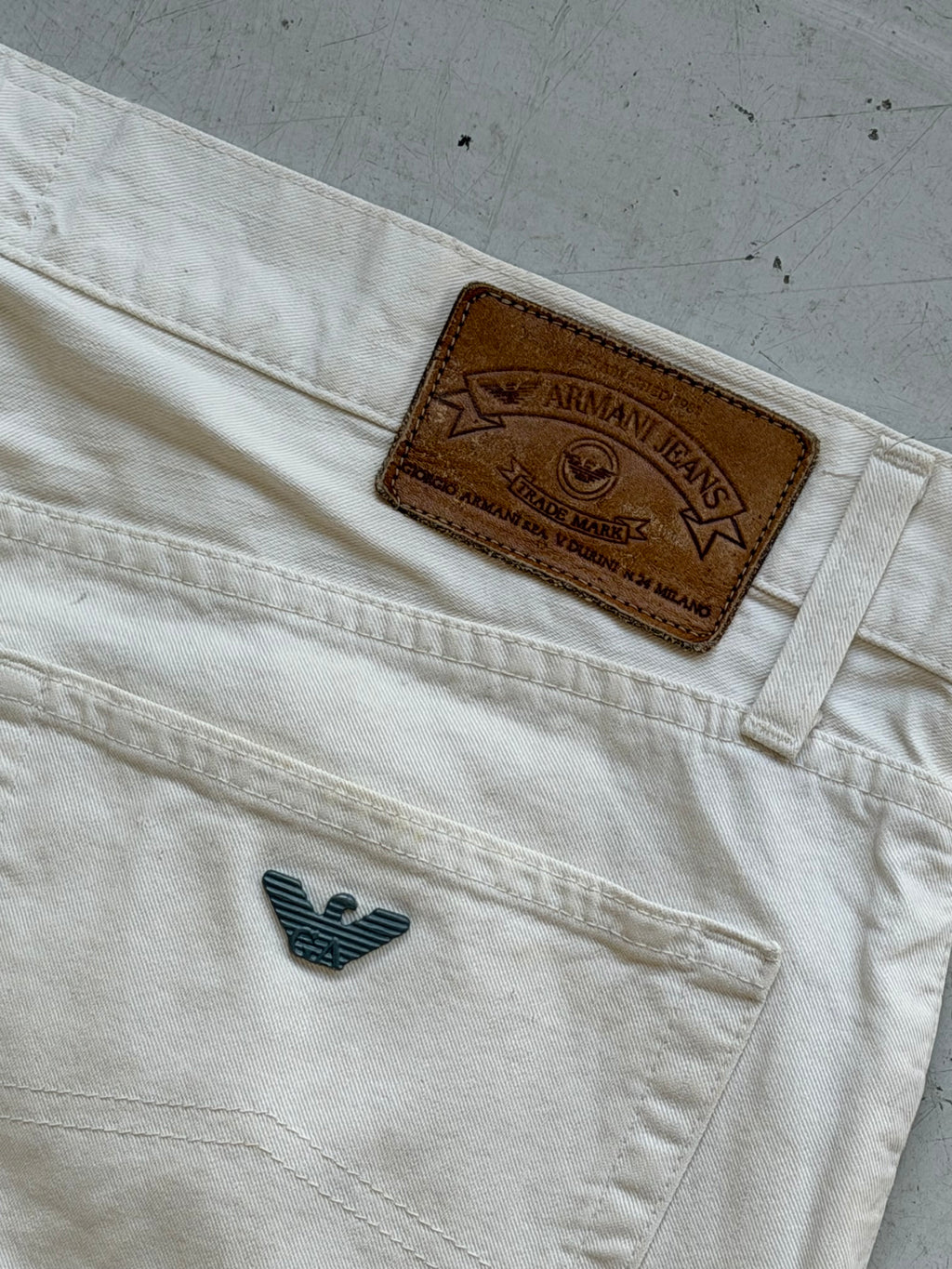 Armani Jeans | Vintage straight jeans | Hvid | W36/L36