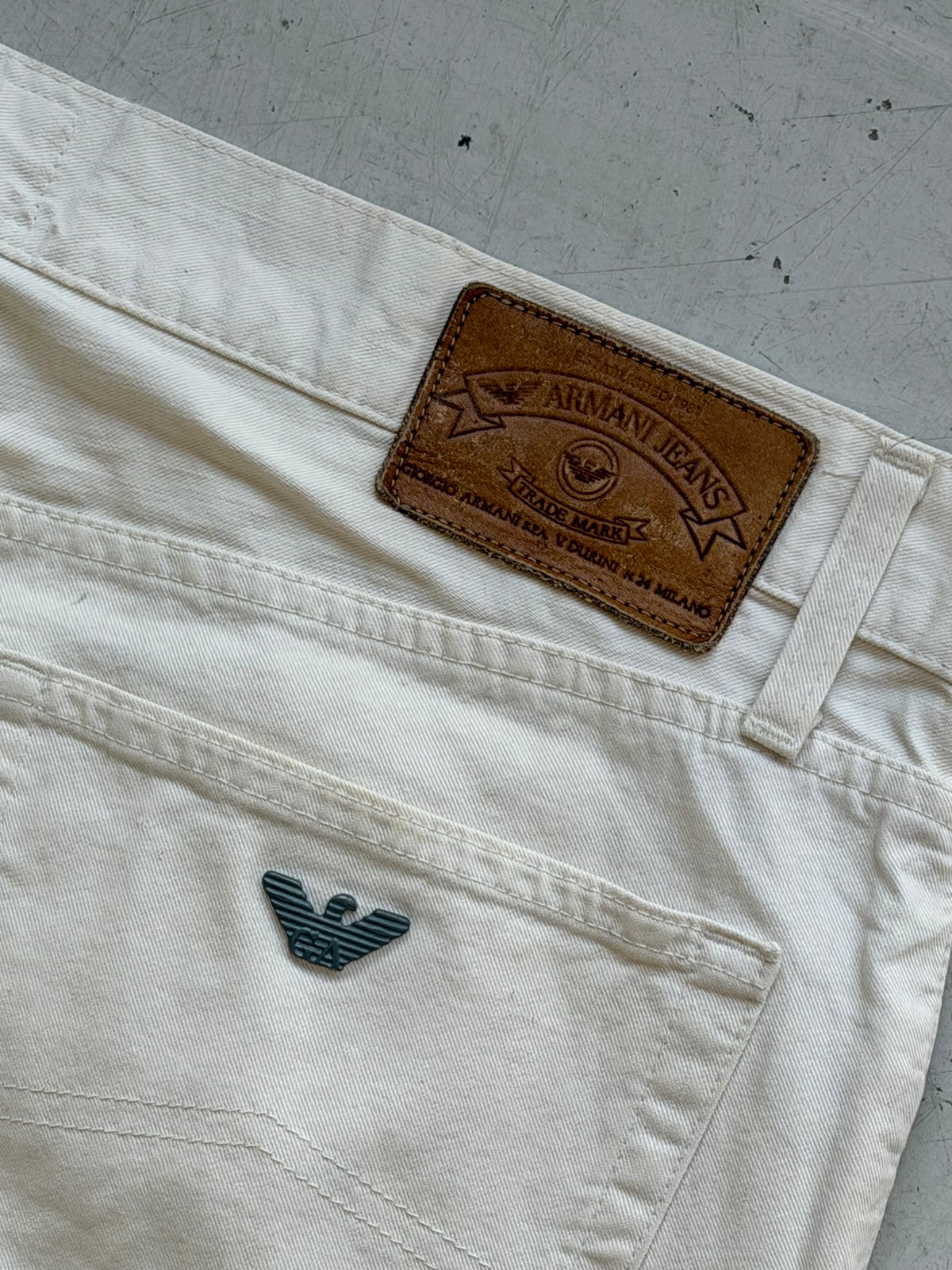 Armani Jeans | Vintage straight jeans | Hvid | W36/L36