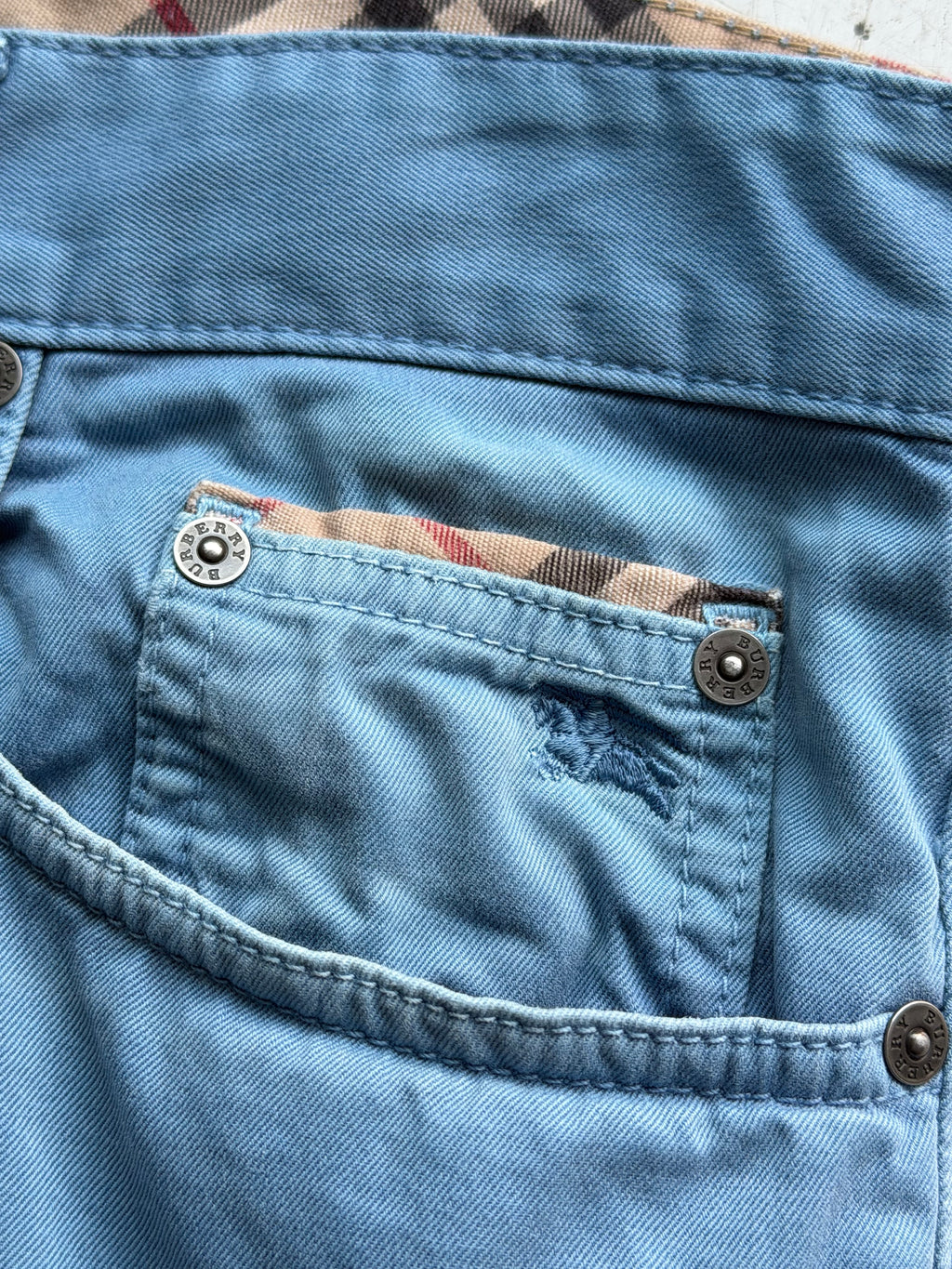 Burberry London | Vintage bukser | Lyseblå | W33/L33