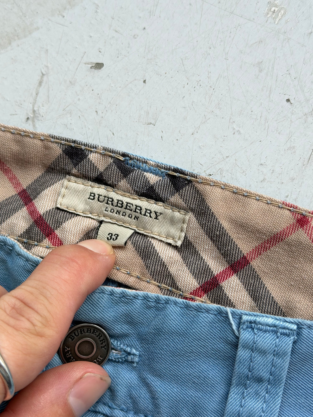Burberry London | Vintage bukser | Lyseblå | W33/L33