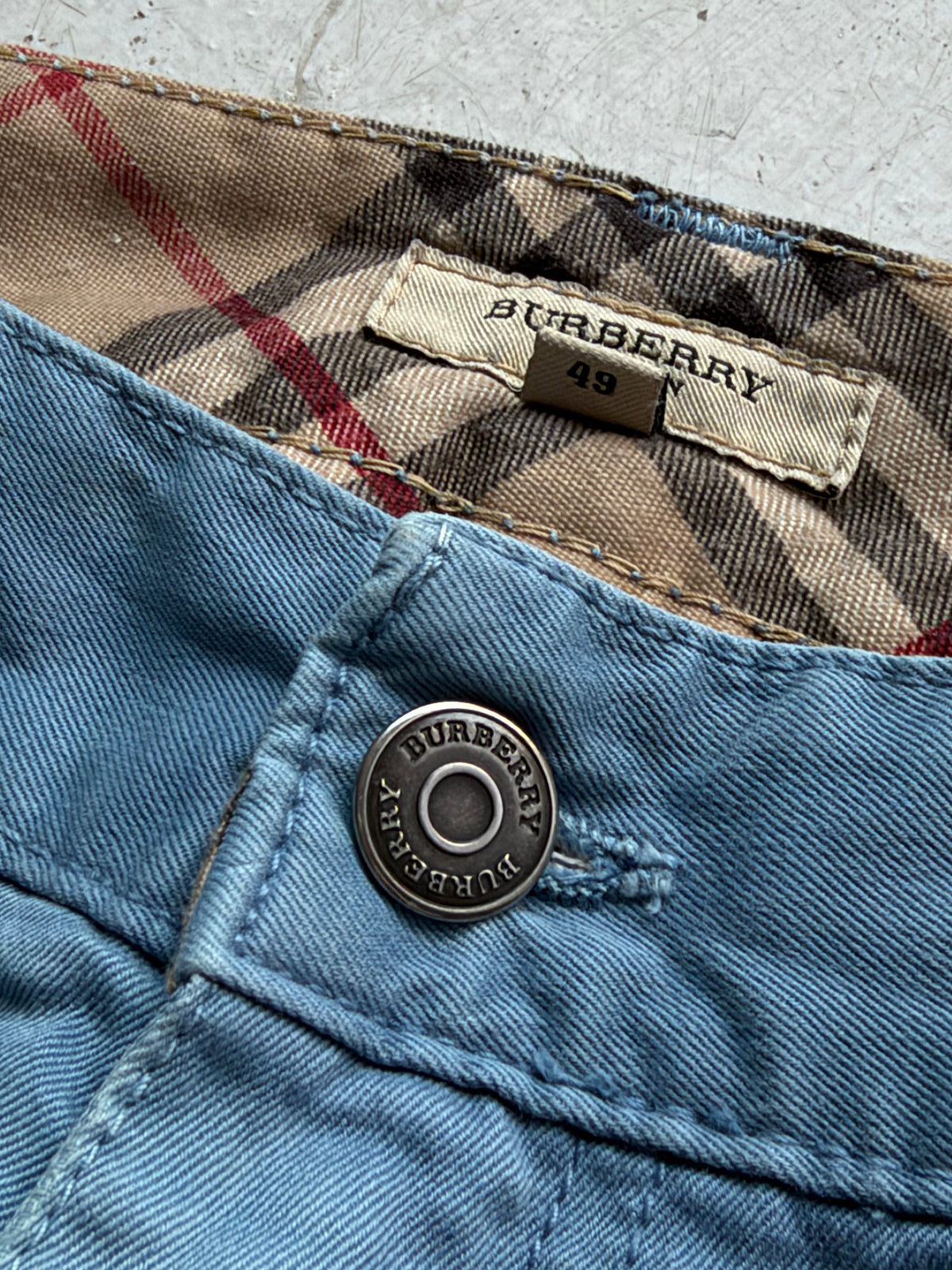 Burberry London | Vintage bukser | Lyseblå | W33/L33