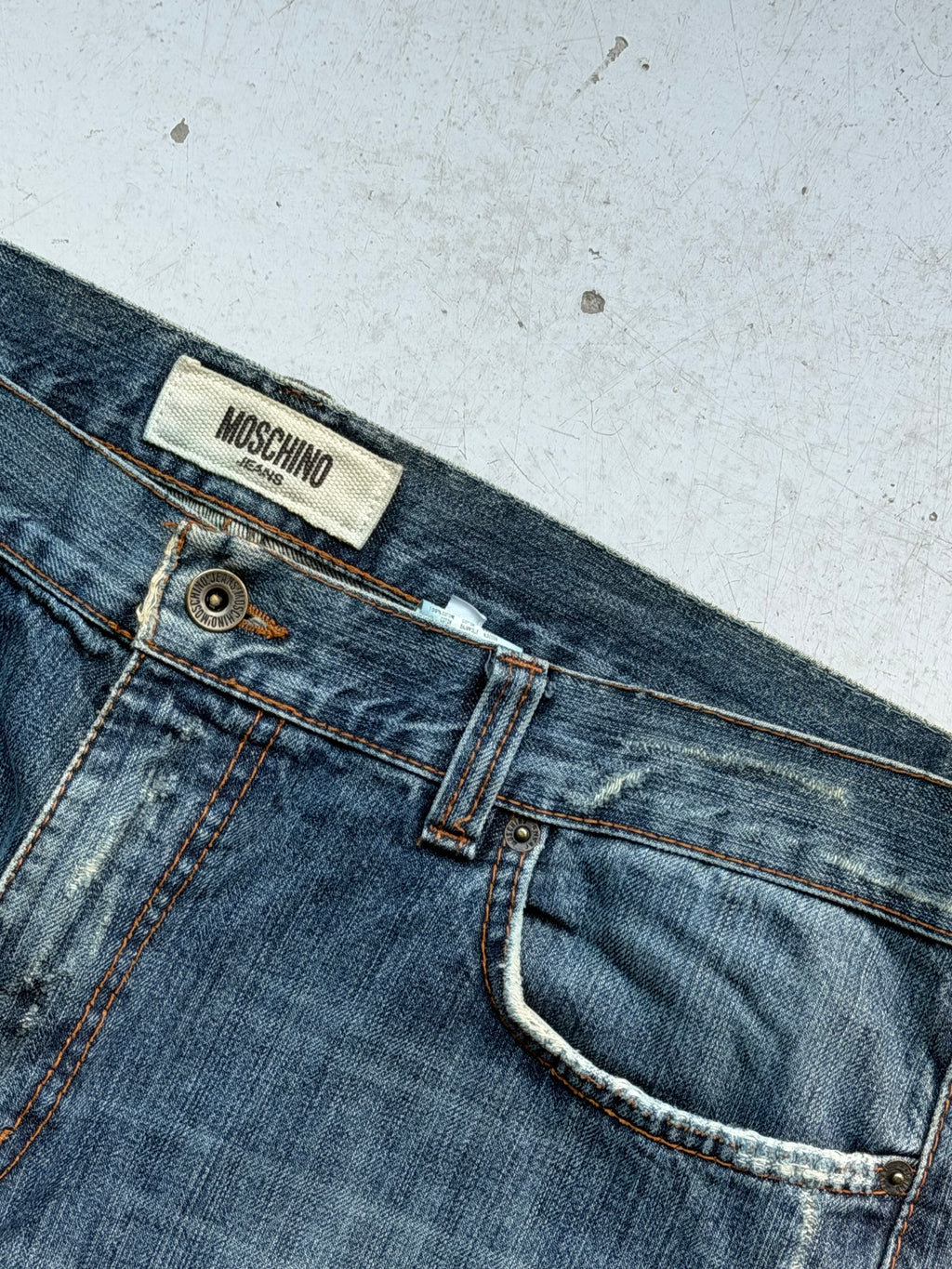 Moschino Jeans | Distressed jeans | Blå | W36/L36