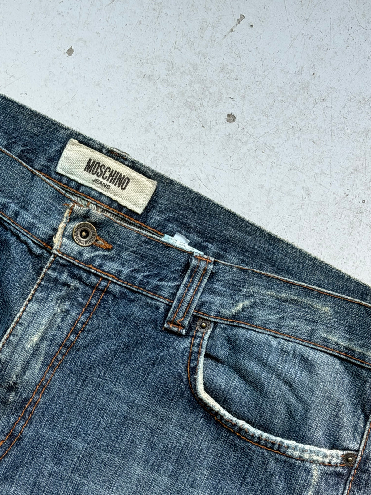 Moschino Jeans | Distressed jeans | Blå | W36/L36