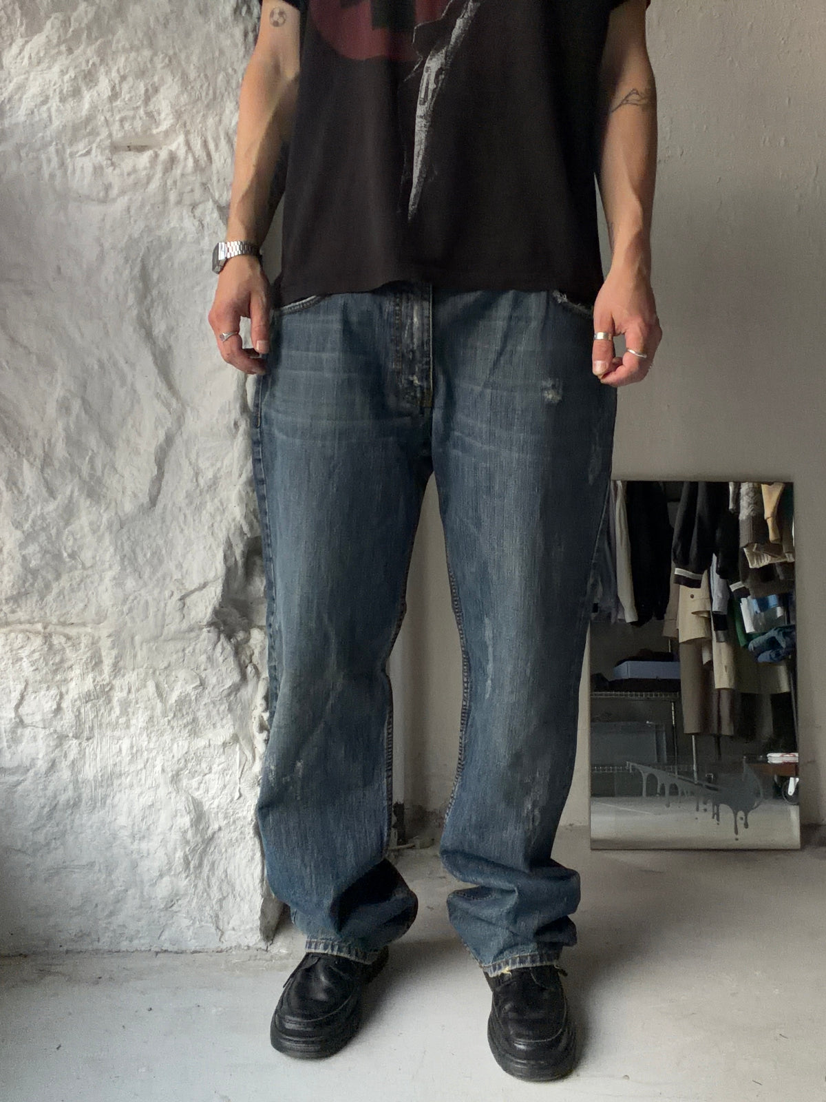 Moschino Jeans | Distressed jeans | Blå | W36/L36