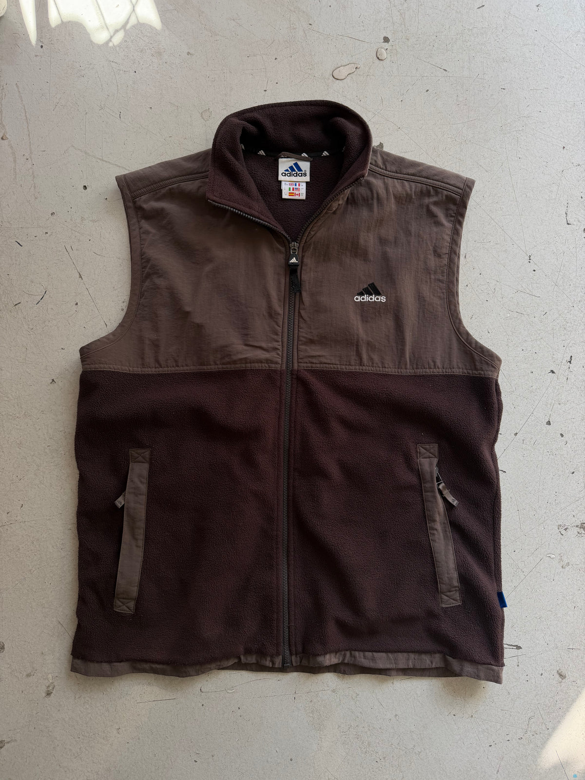 Adidas | Vintage fleecevest | Brun | L