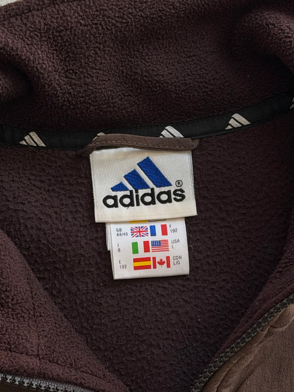 Adidas | Vintage fleecevest | Brun | L