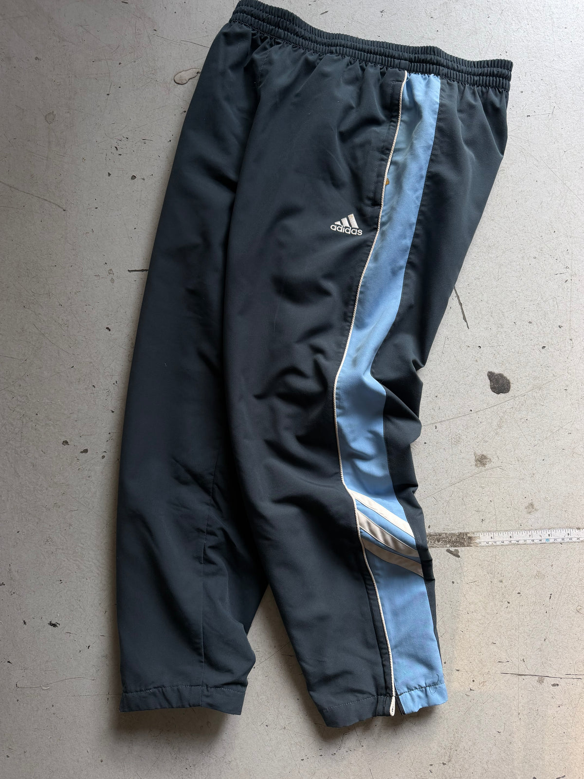 Adidas | Vintage trackpants | Navy / lyseblå | M