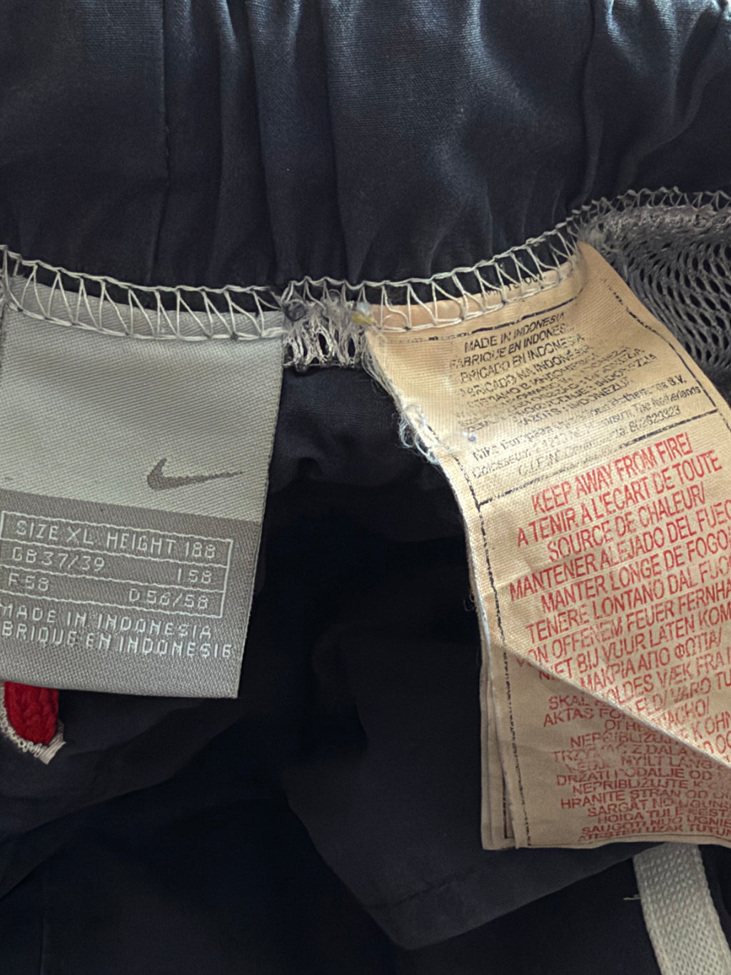 Nike | Vintage 3/4 track pants | Navy/rød | XL