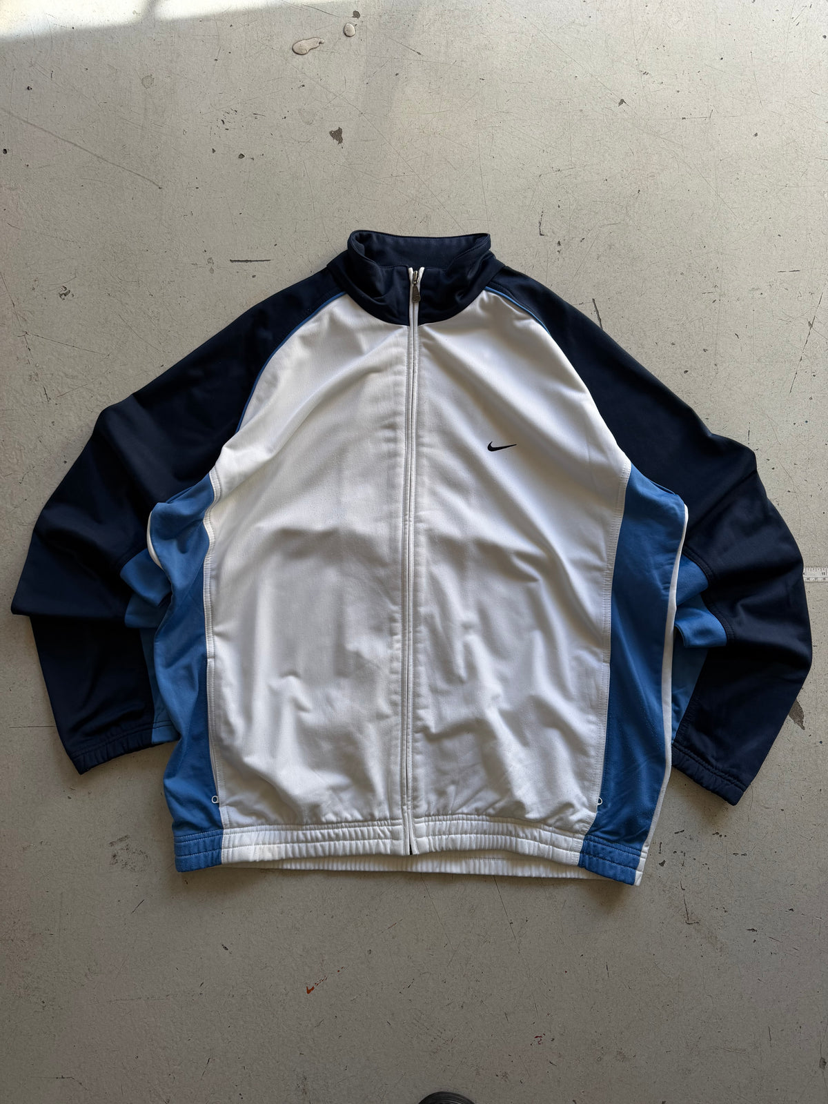 Nike | Vintage track jacket | Hvid/navy/blå | XXL