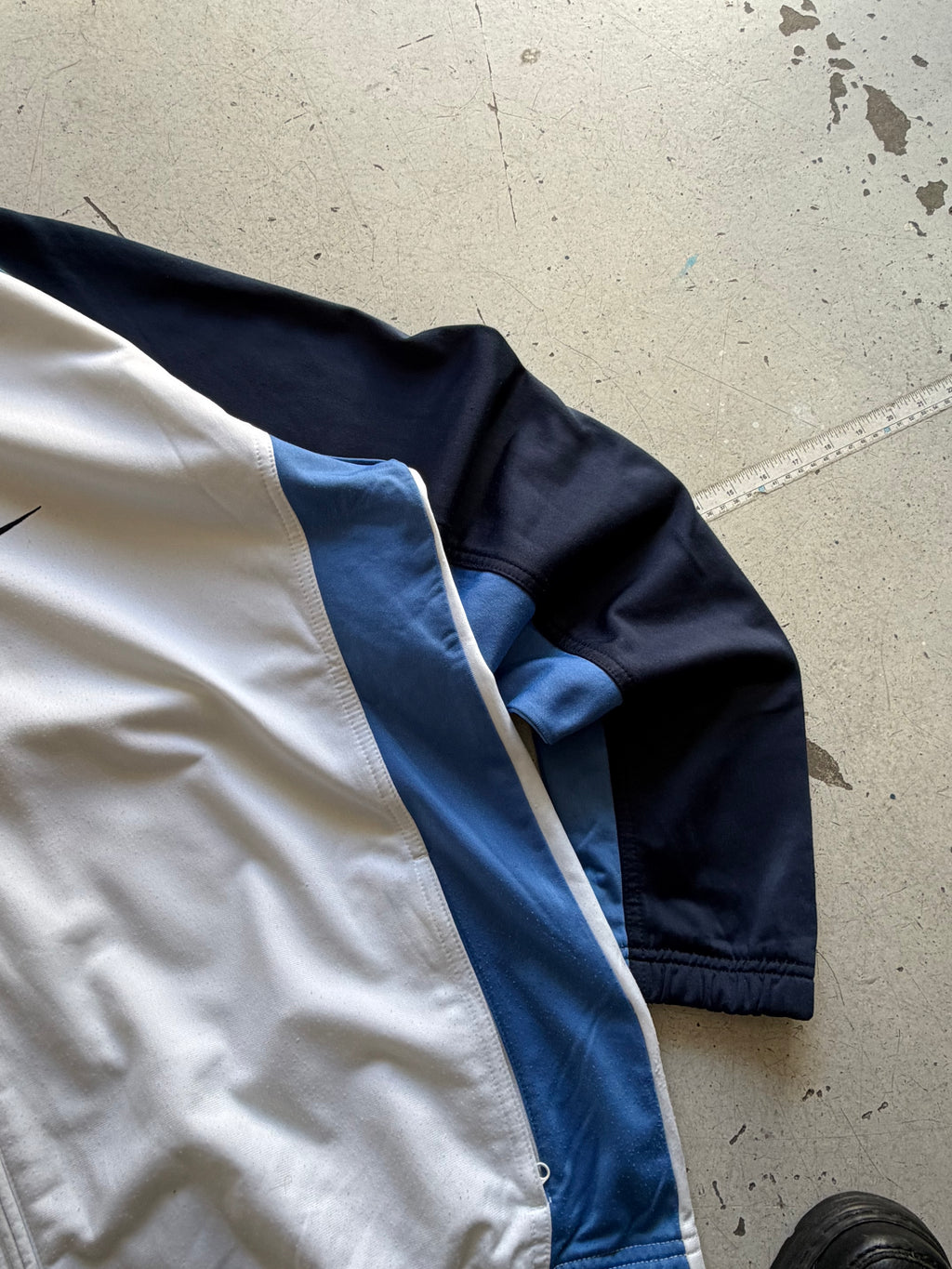 Nike | Vintage track jacket | Hvid/navy/blå | XXL