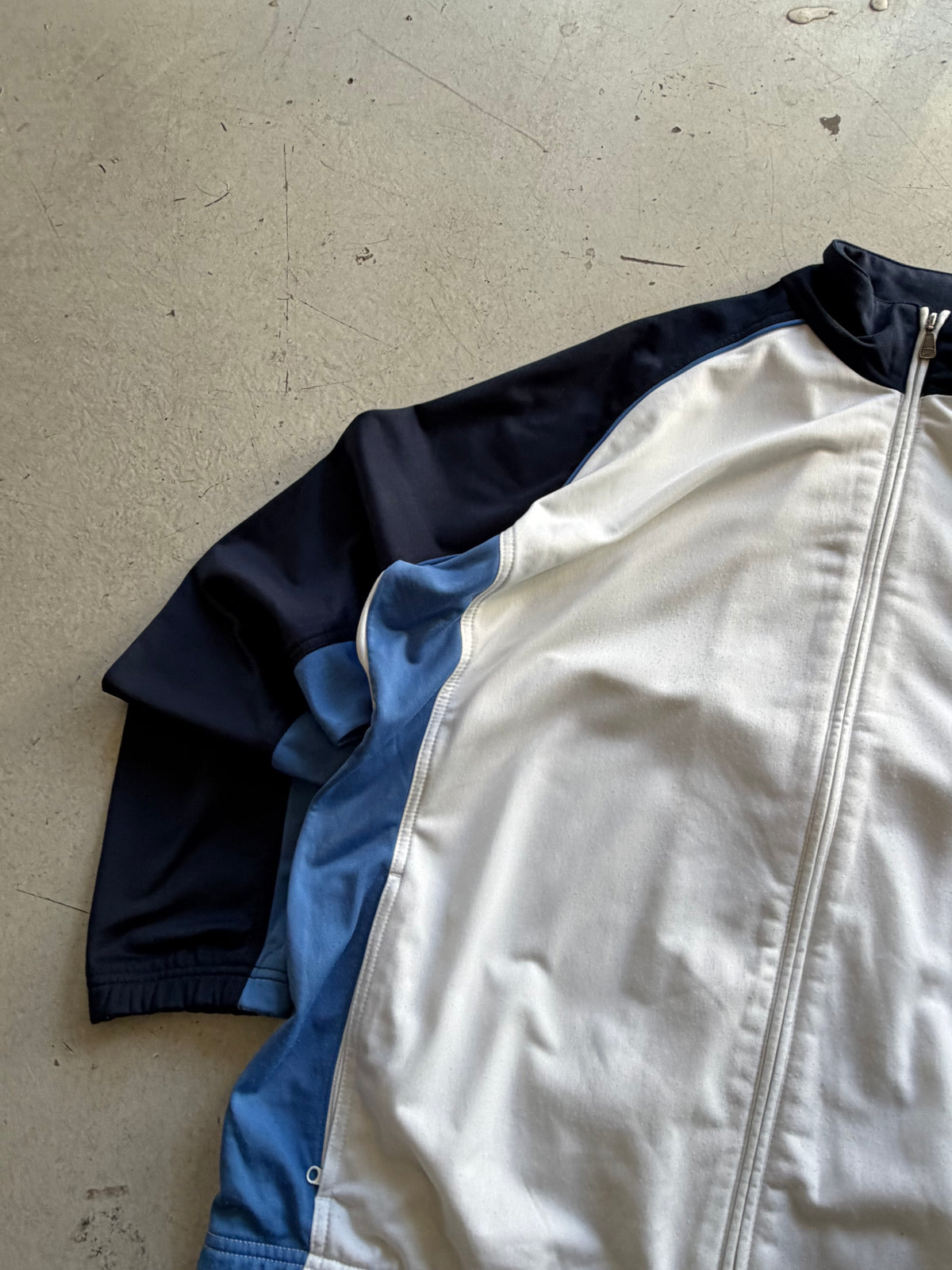 Nike | Vintage track jacket | Hvid/navy/blå | XXL