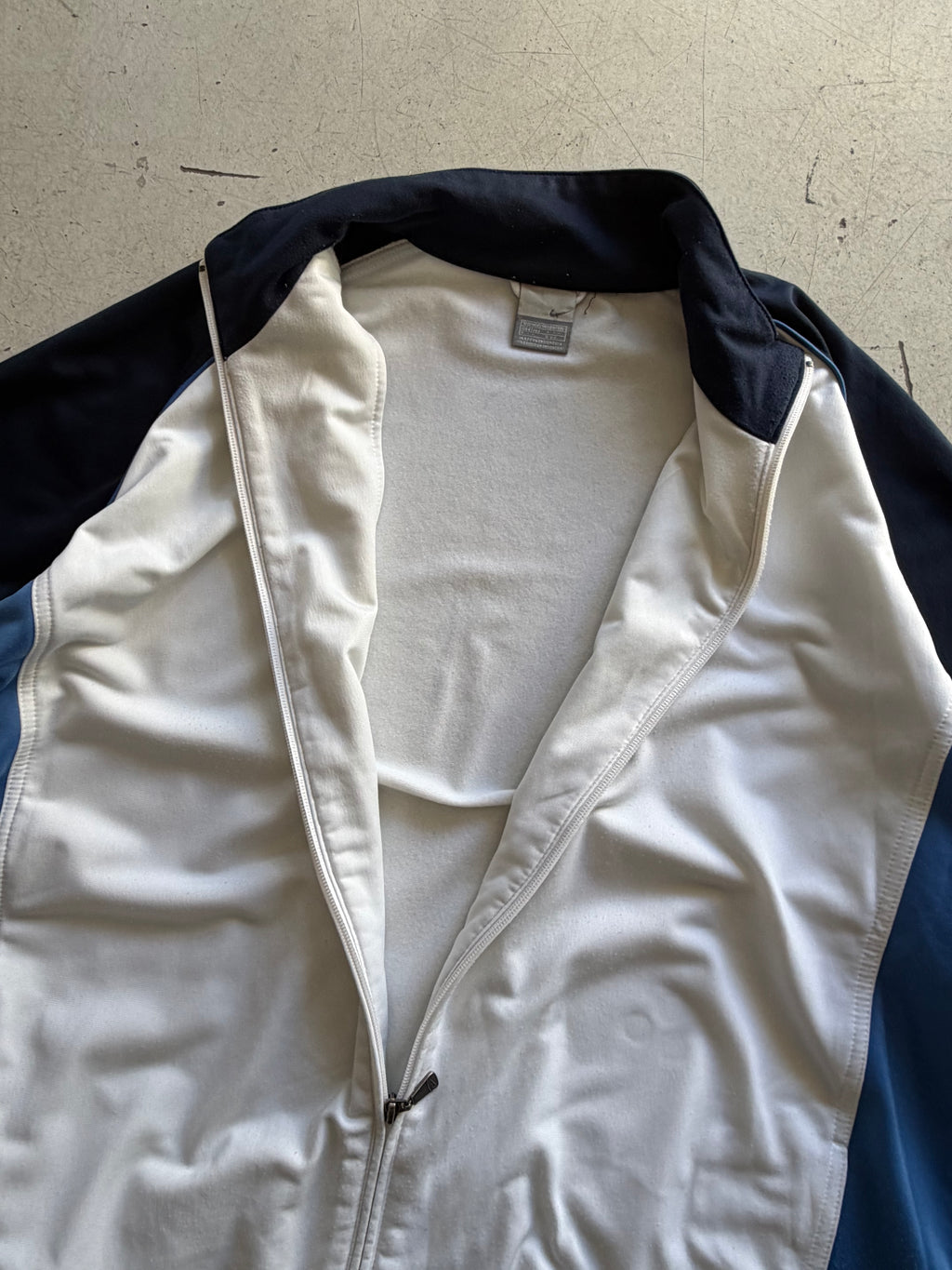 Nike | Vintage track jacket | Hvid/navy/blå | XXL
