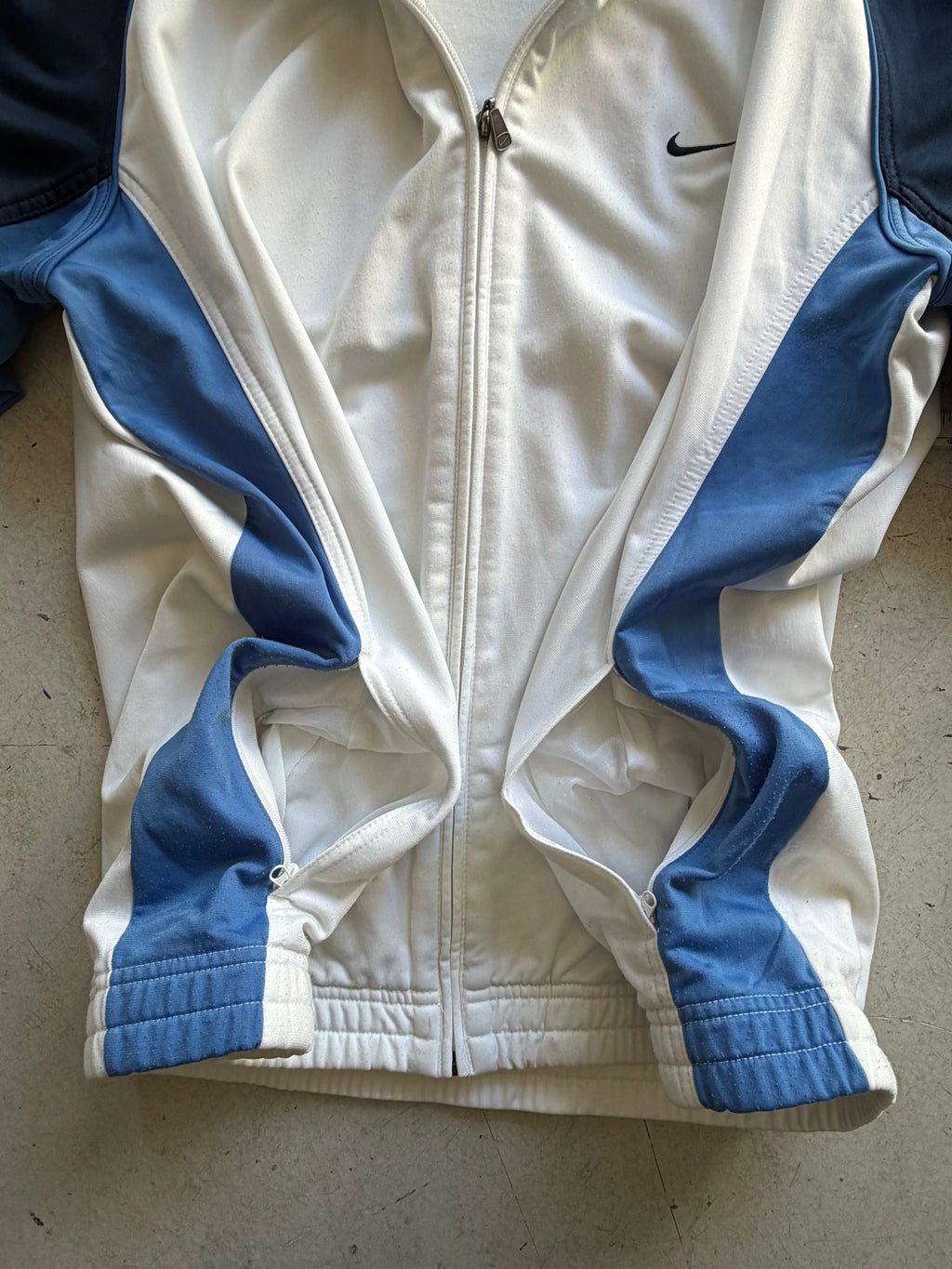 Nike | Vintage track jacket | Hvid/navy/blå | XXL