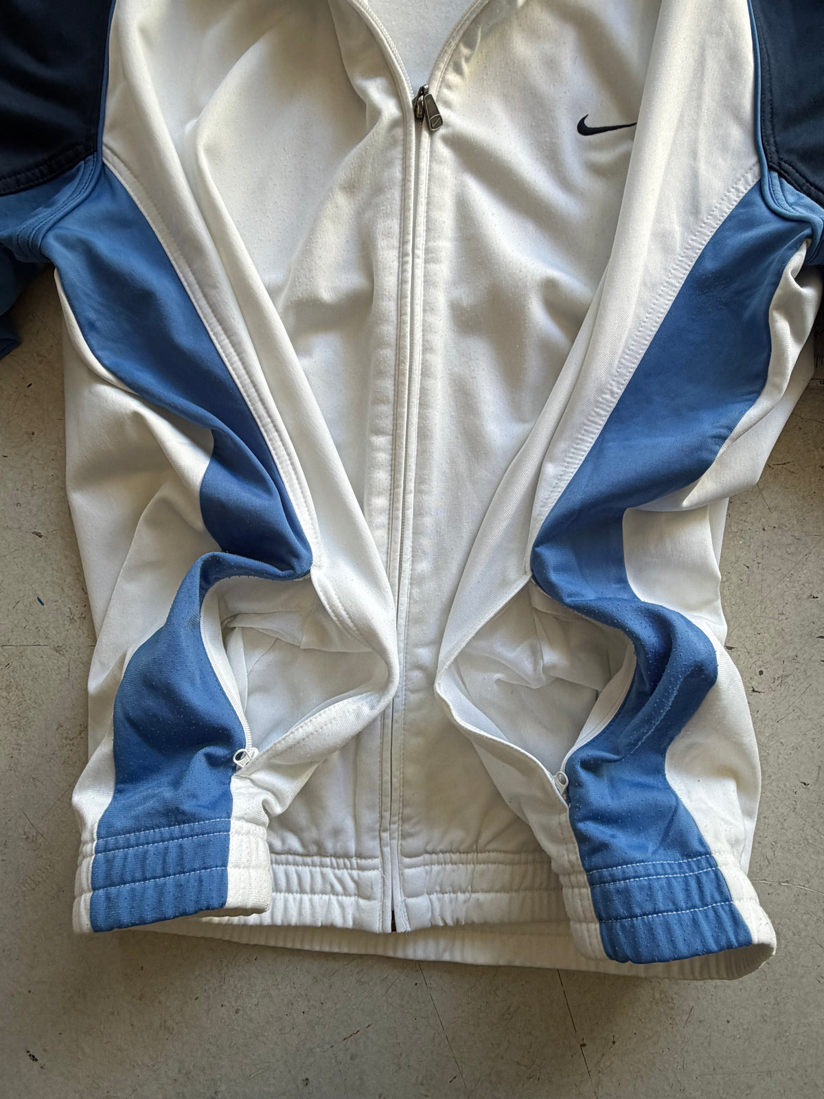 Nike | Vintage track jacket | Hvid/navy/blå | XXL