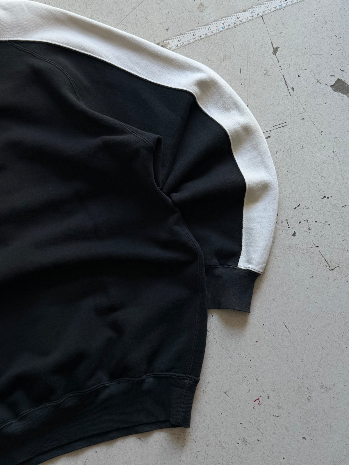Vintage football sweatshirt | Sort/hvid | M