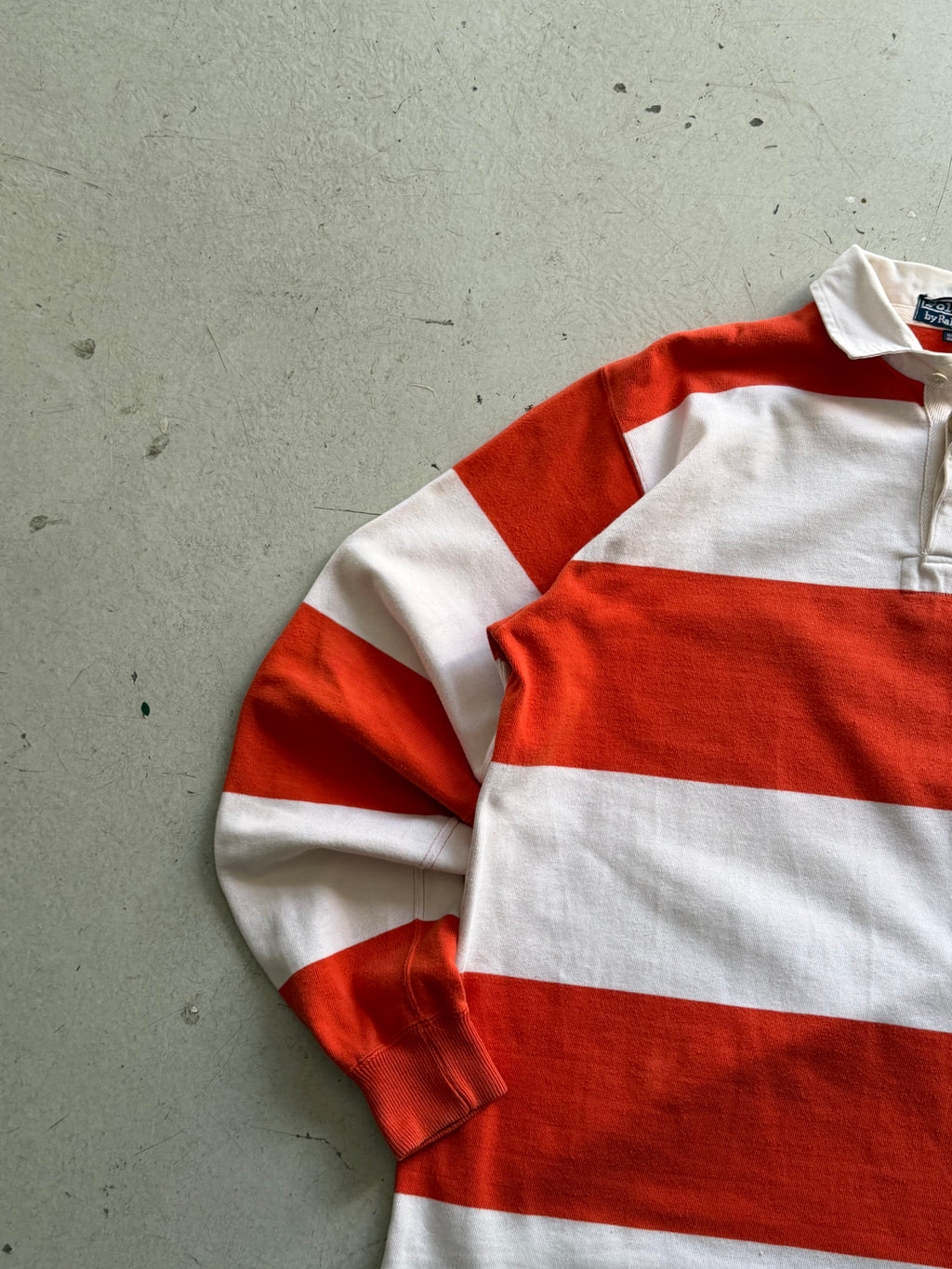 Polo Ralph Lauren | Vintage rugby shirt | Orange/hvid | L