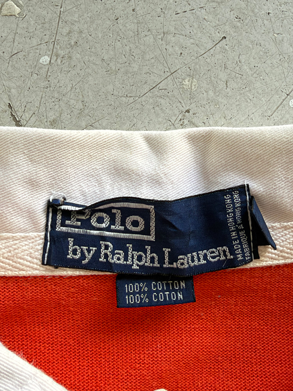 Polo Ralph Lauren | Vintage rugby shirt | Orange/hvid | L