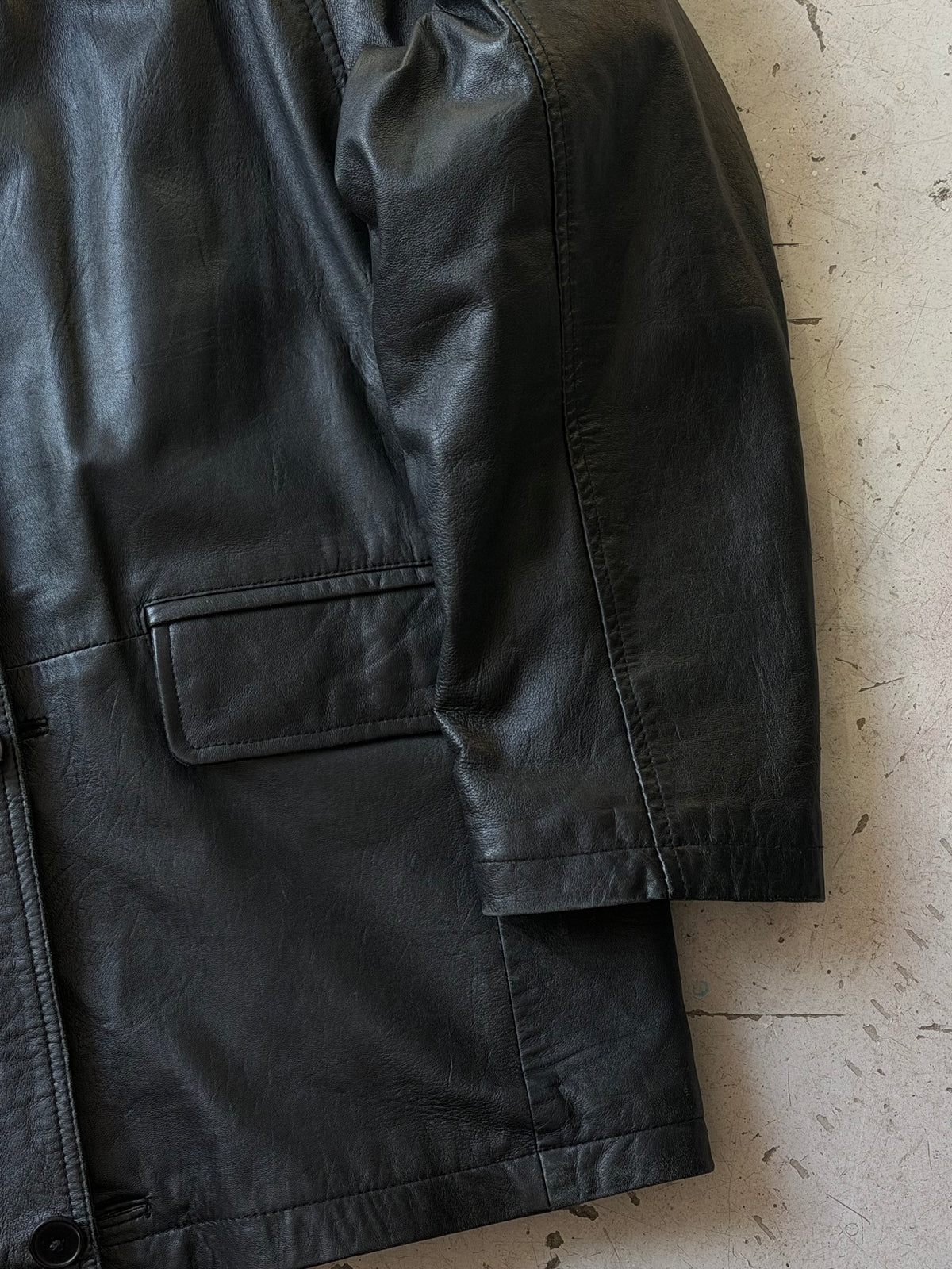 Burton | Vintage læderjakke | Sort | M