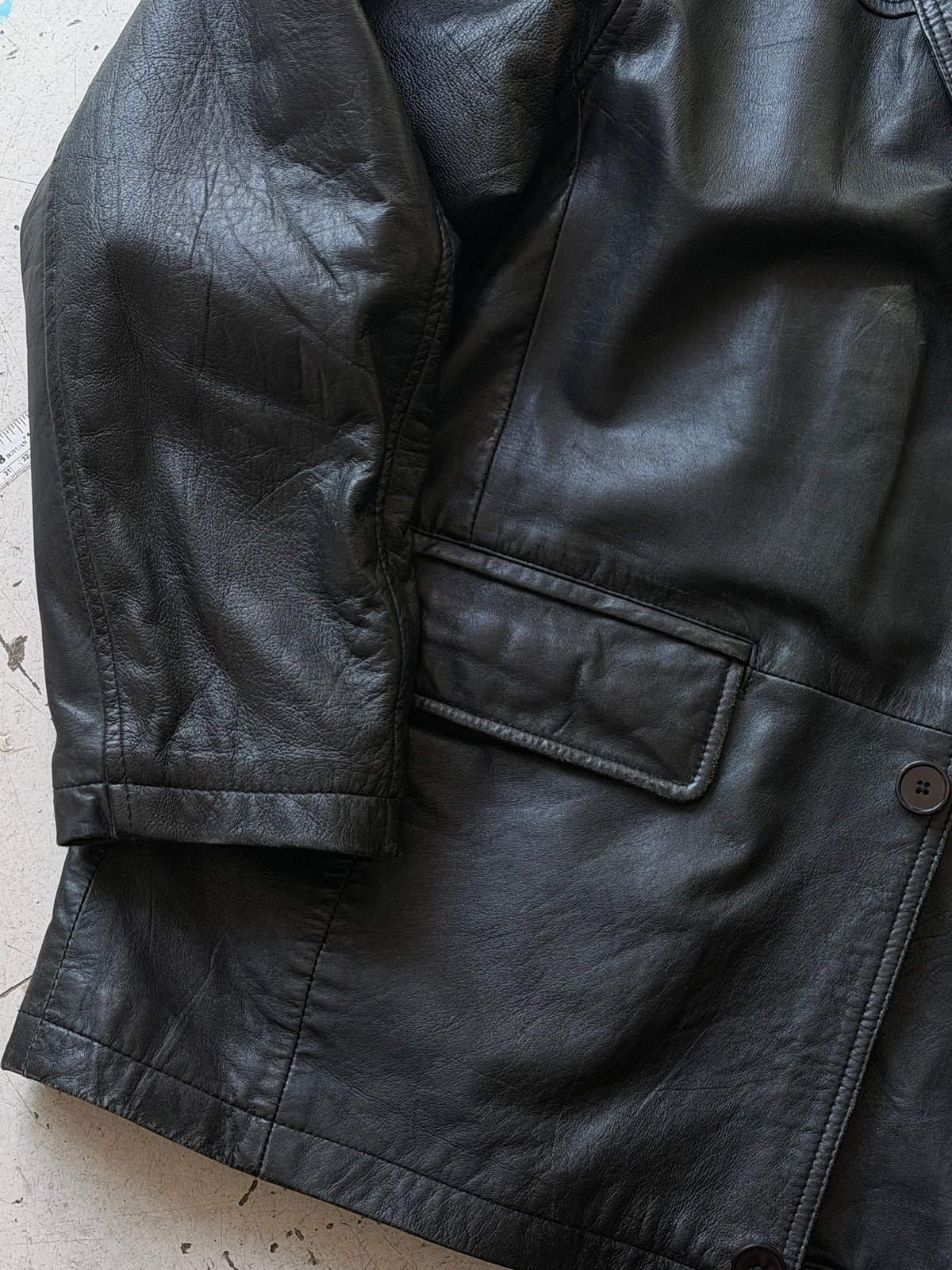 Burton | Vintage læderjakke | Sort | M