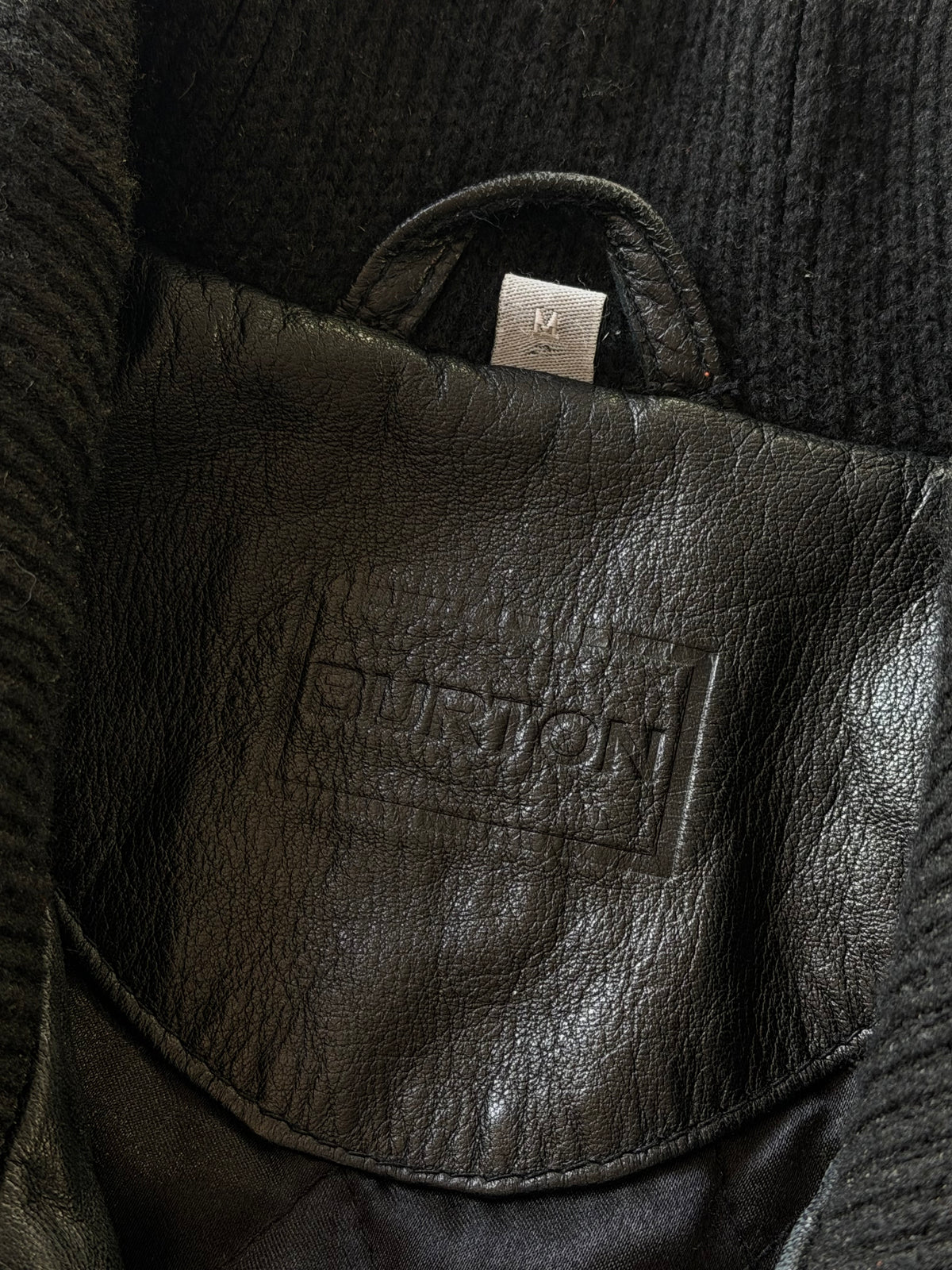 Burton | Vintage læderjakke | Sort | M