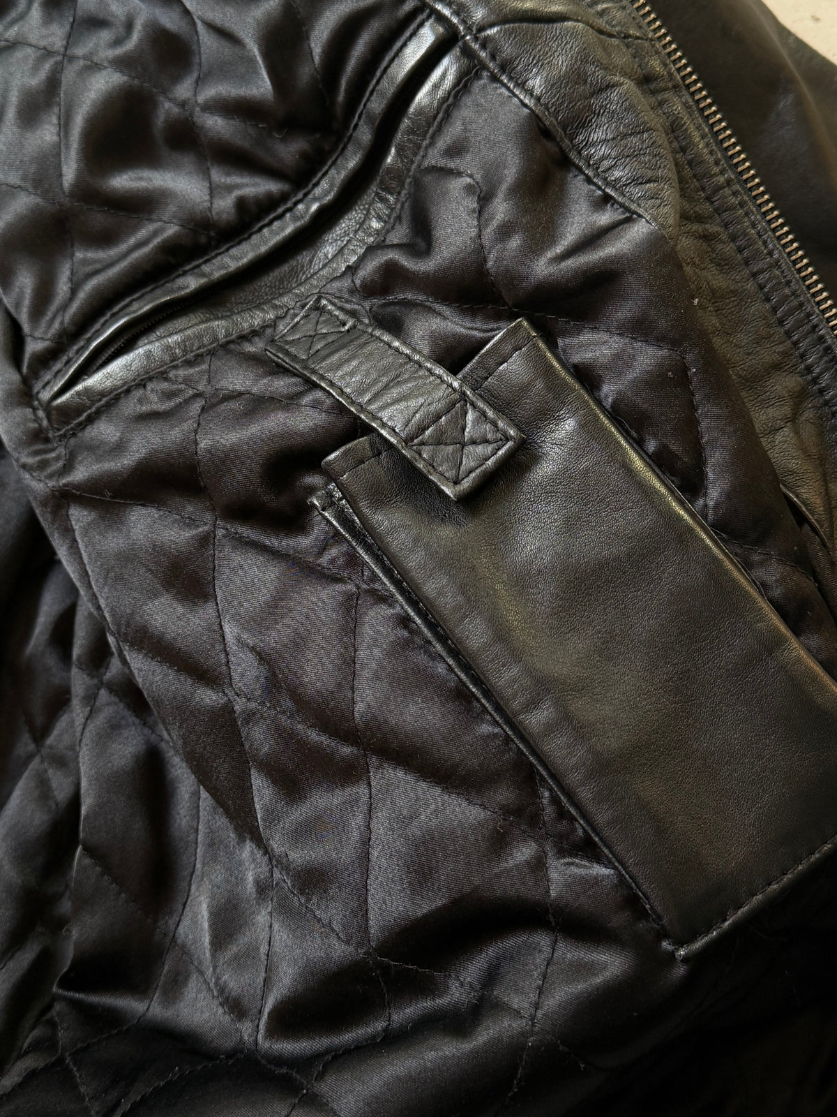Burton | Vintage læderjakke | Sort | M